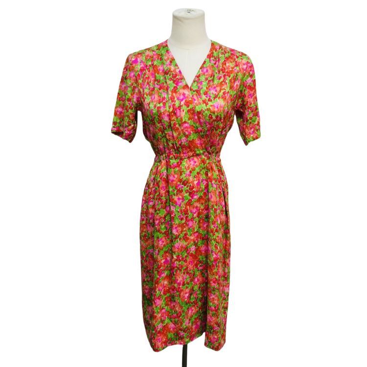 Yves Saint Laurent Yves Saint Laurent Floral Midi Dress Size M Size M / US 6-8 / IT 42-44 - 1 Thumbnail