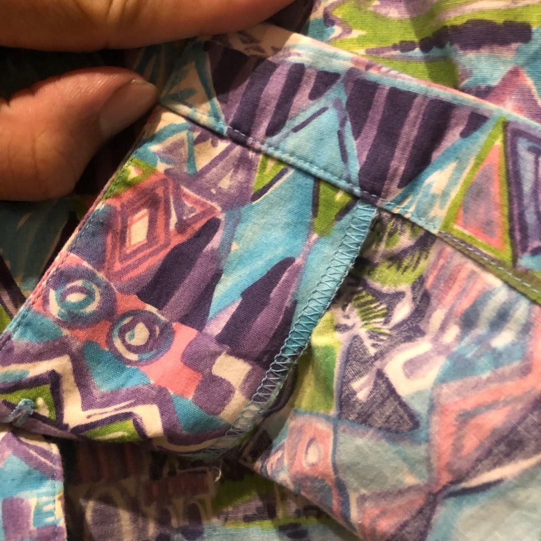 Mizuno Vintage Japan Abstract Geometric Palm Shirt 90s Size US L / EU 52-54 / 3 - 1 Thumbnail