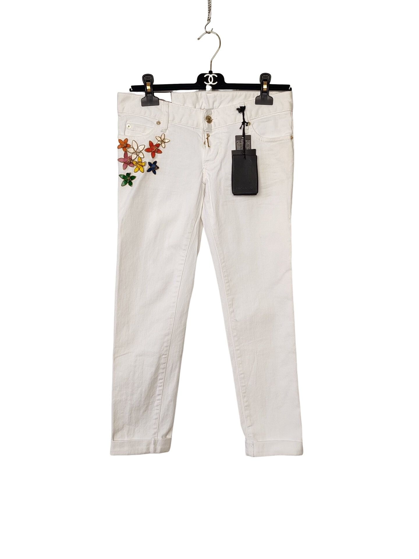 Dsquared2 Dsquared2 Floral Embellished Jeans Size 38 Size 26" / US 2 / IT 38 - 1 Thumbnail