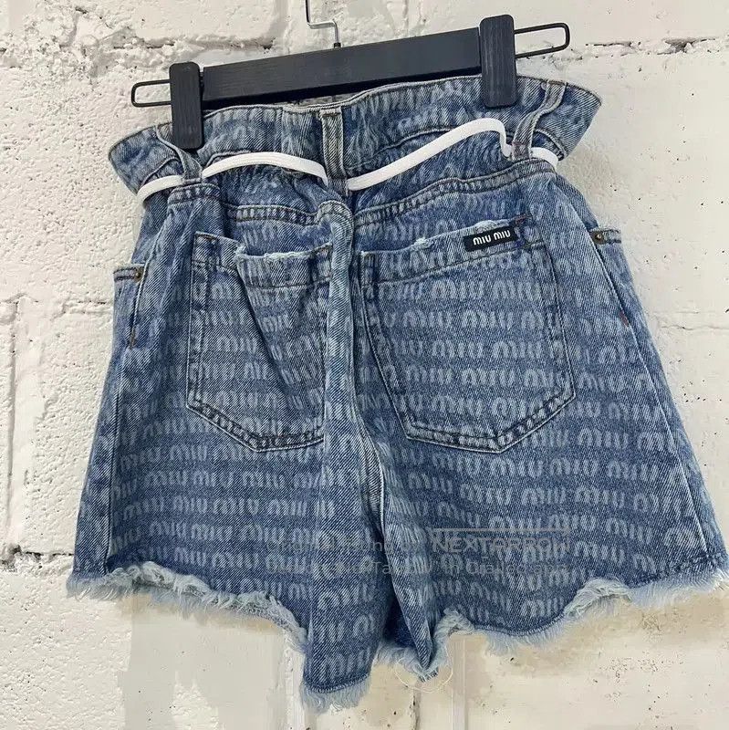 Miu Miu Light Blue Cotton Women's Shorts .