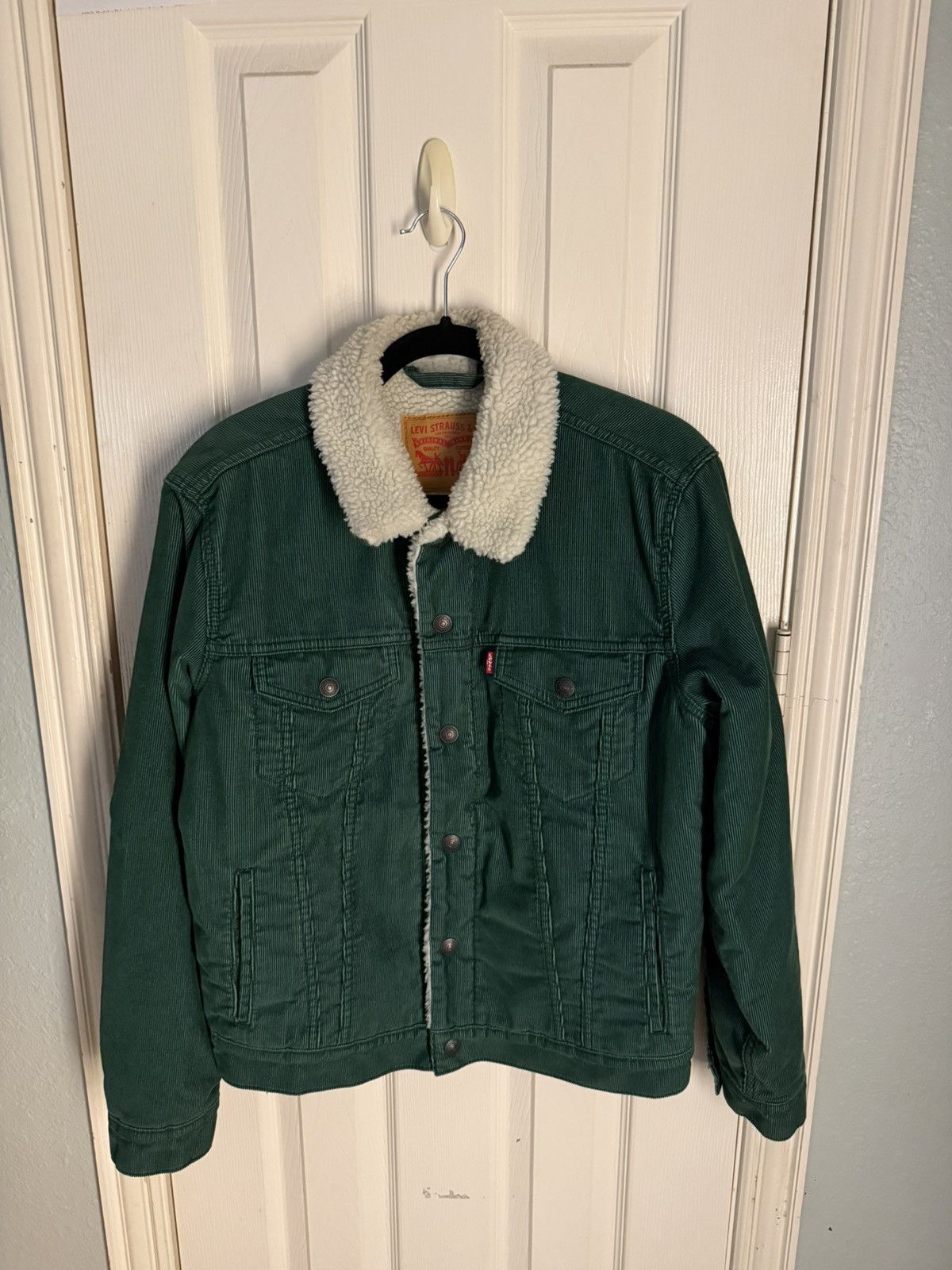 Levis green sherpa jacket US Sz. S