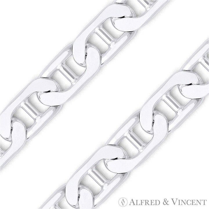 Other 3.9mm Flat Marina / Mariner Link Chain Bracelet 7" Size ONE SIZE - 2 Thumbnail