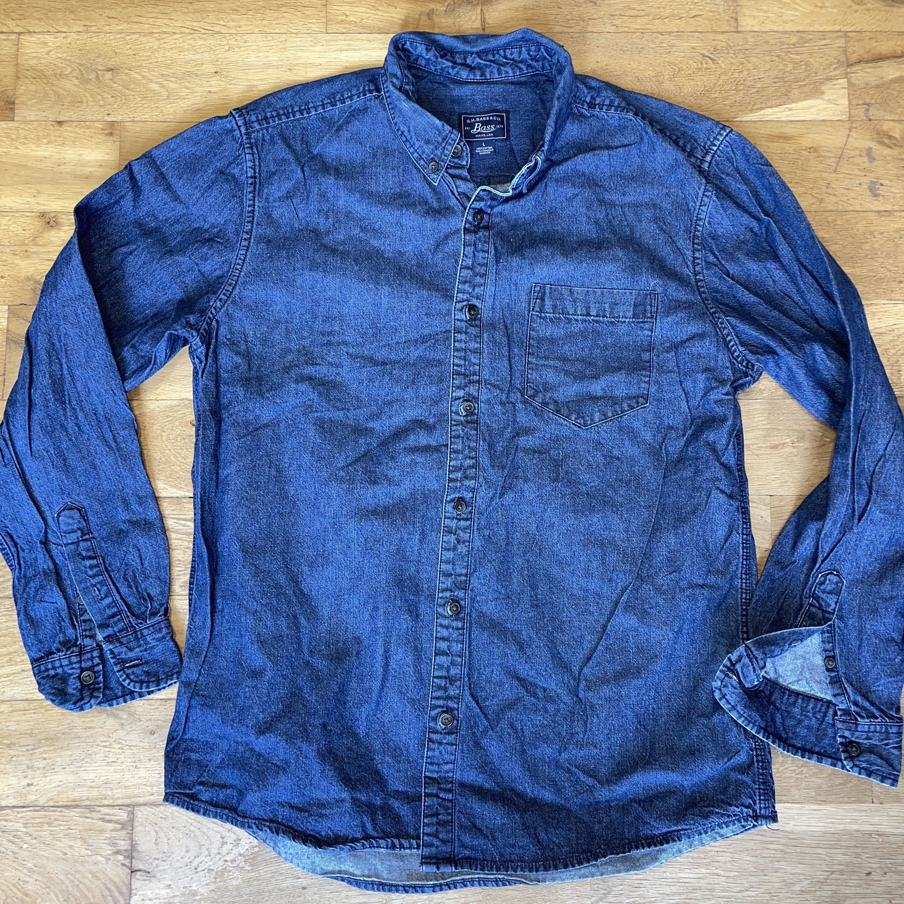 G.H. Bass & Co. G.h.bass Men's Fashionable Jeans Shirt Size L Size US L / EU 52-54 / 3 - 1 Thumbnail