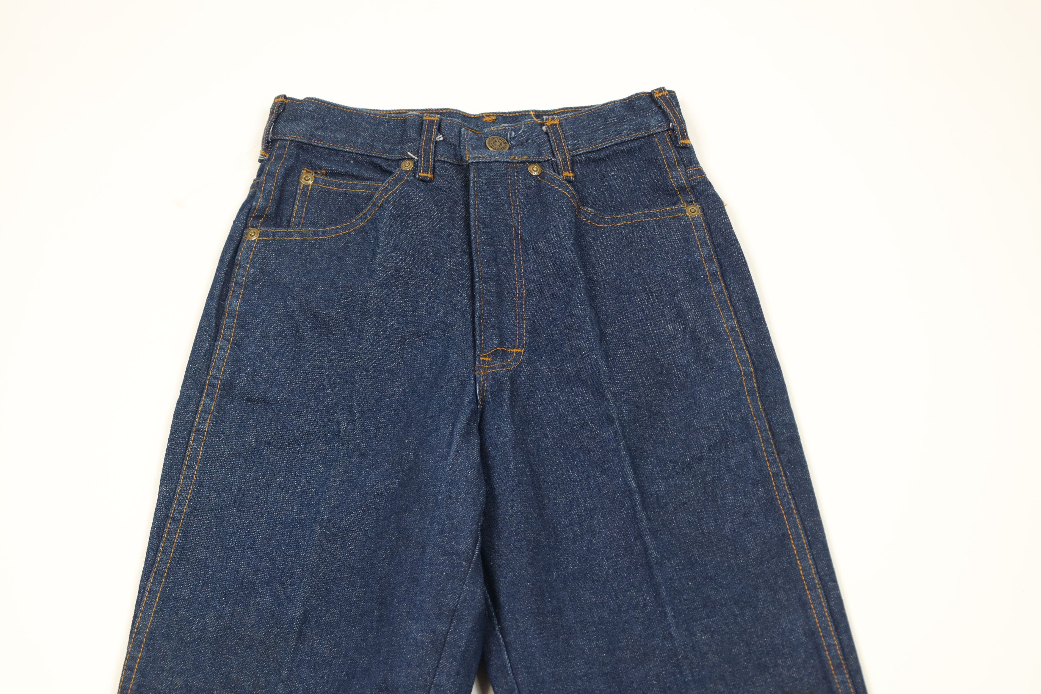 Vintage Vintage 70s Streetwear Straight Leg Denim Jeans Blue USA Size 26" / US 2 / IT 38 - 2 Thumbnail