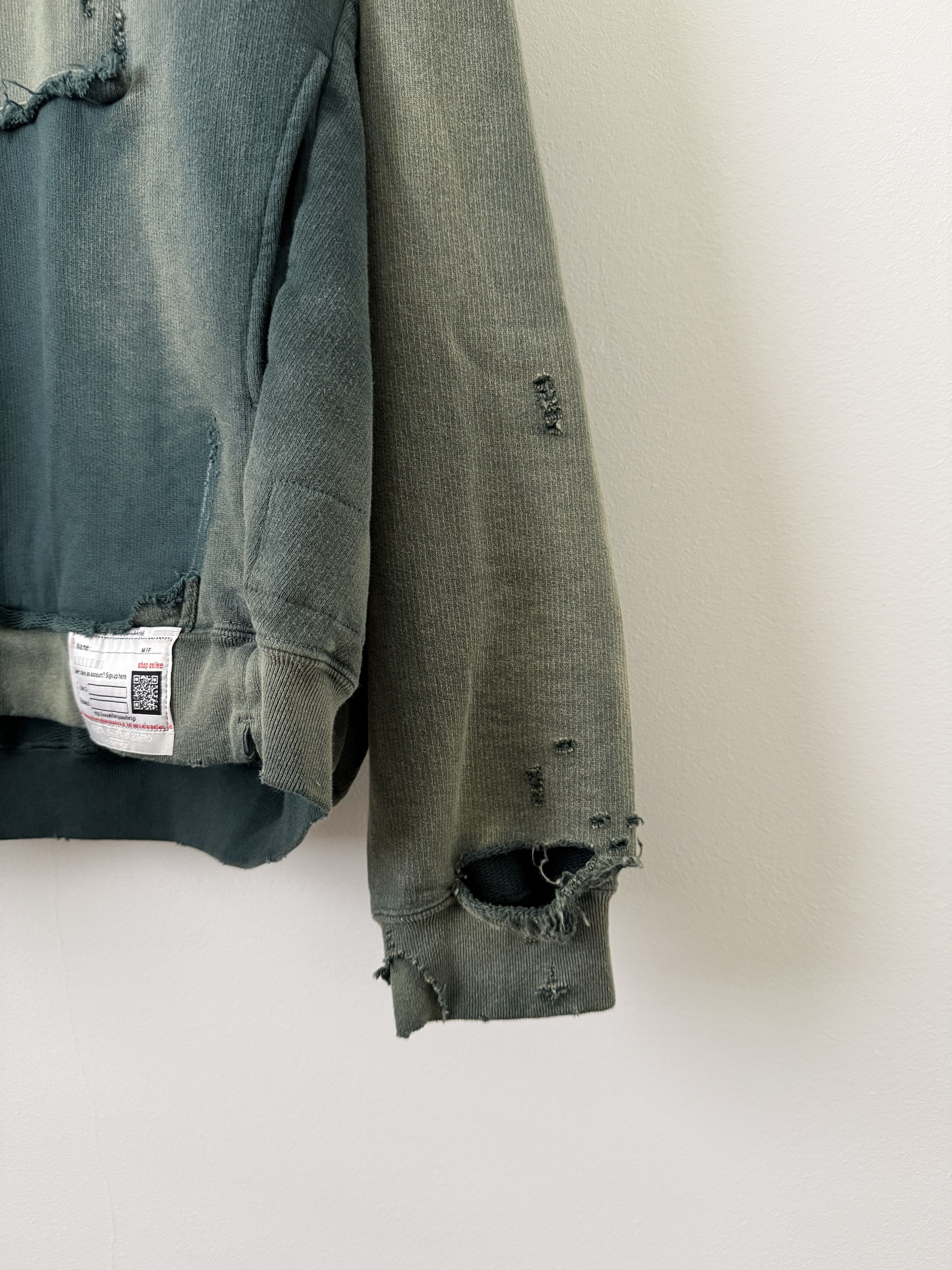 Maison MIHARA YASUHIRO Sun Faded Distressed Pullover Hoodie Size US S / EU 44-46 / 1 - 6 Thumbnail