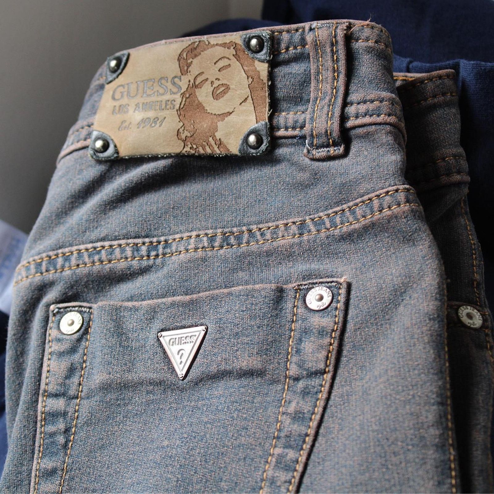 Guess Y2K 2000's Brown Guess Denim Skinny Jeans Size 23" - 7 Thumbnail
