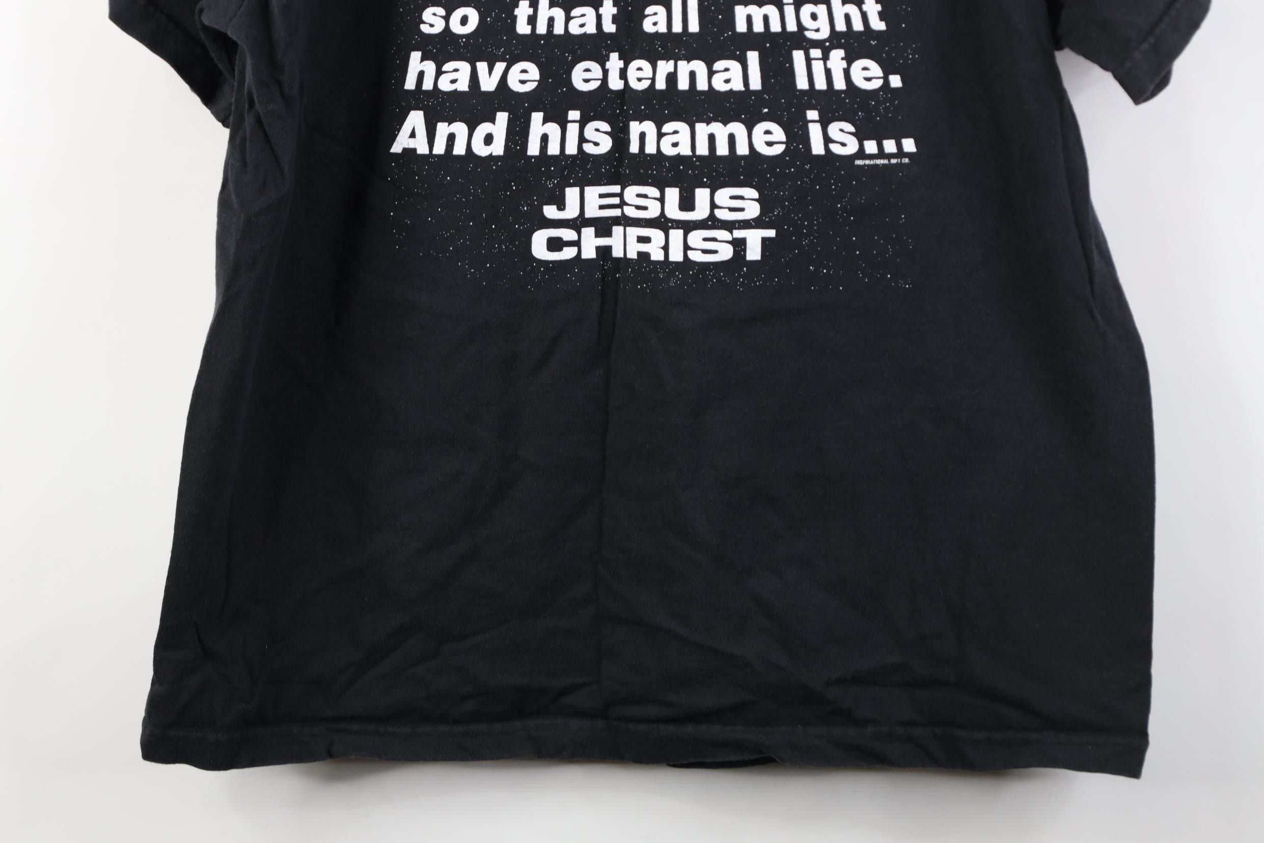 Vintage Vintage Y2K Parody Christian Gods Wars Jesus Christ T-Shirt Size US L / EU 52-54 / 3 - 12 Thumbnail