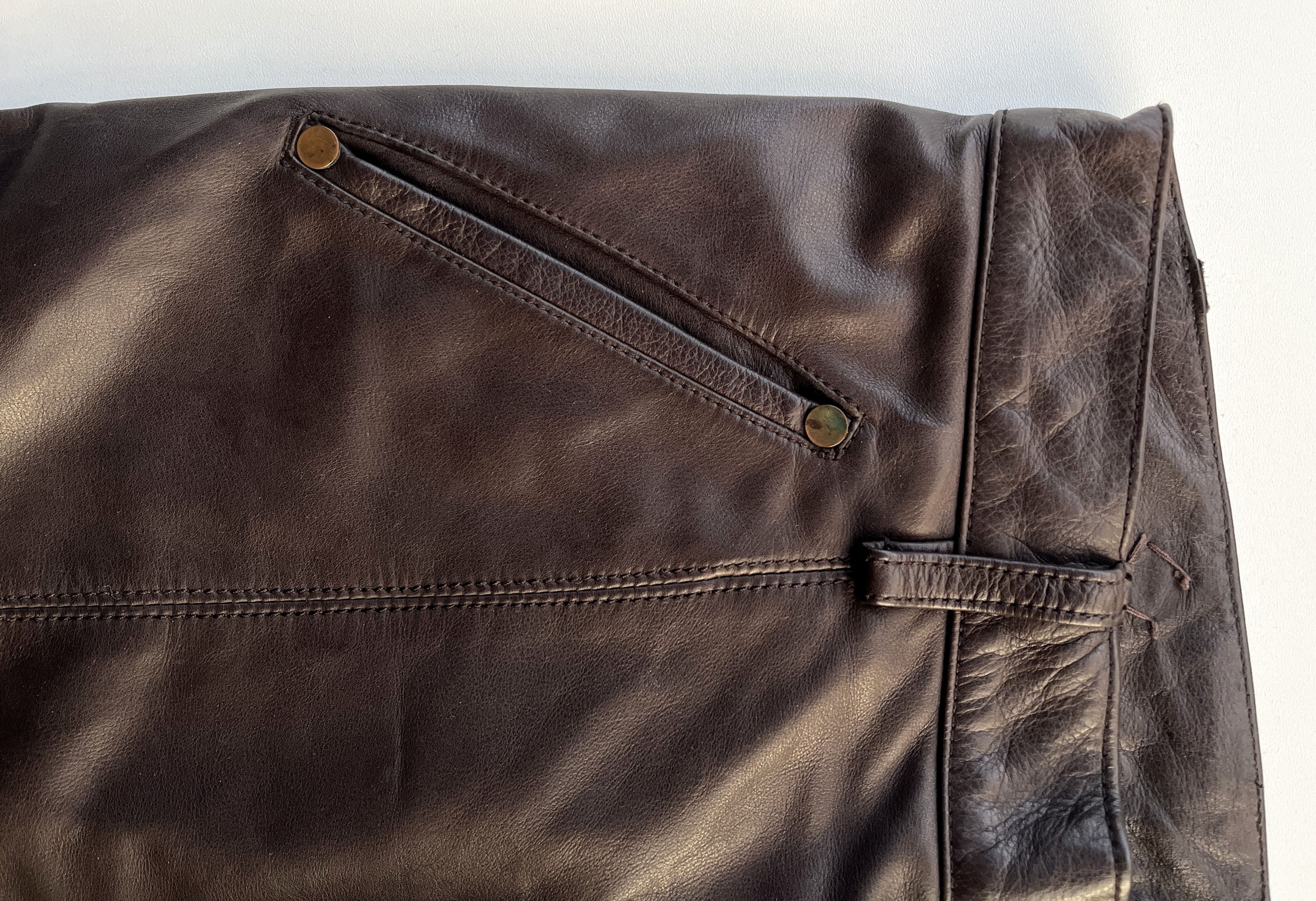 Leather Pants BLACK DIONISO sz. EU 48