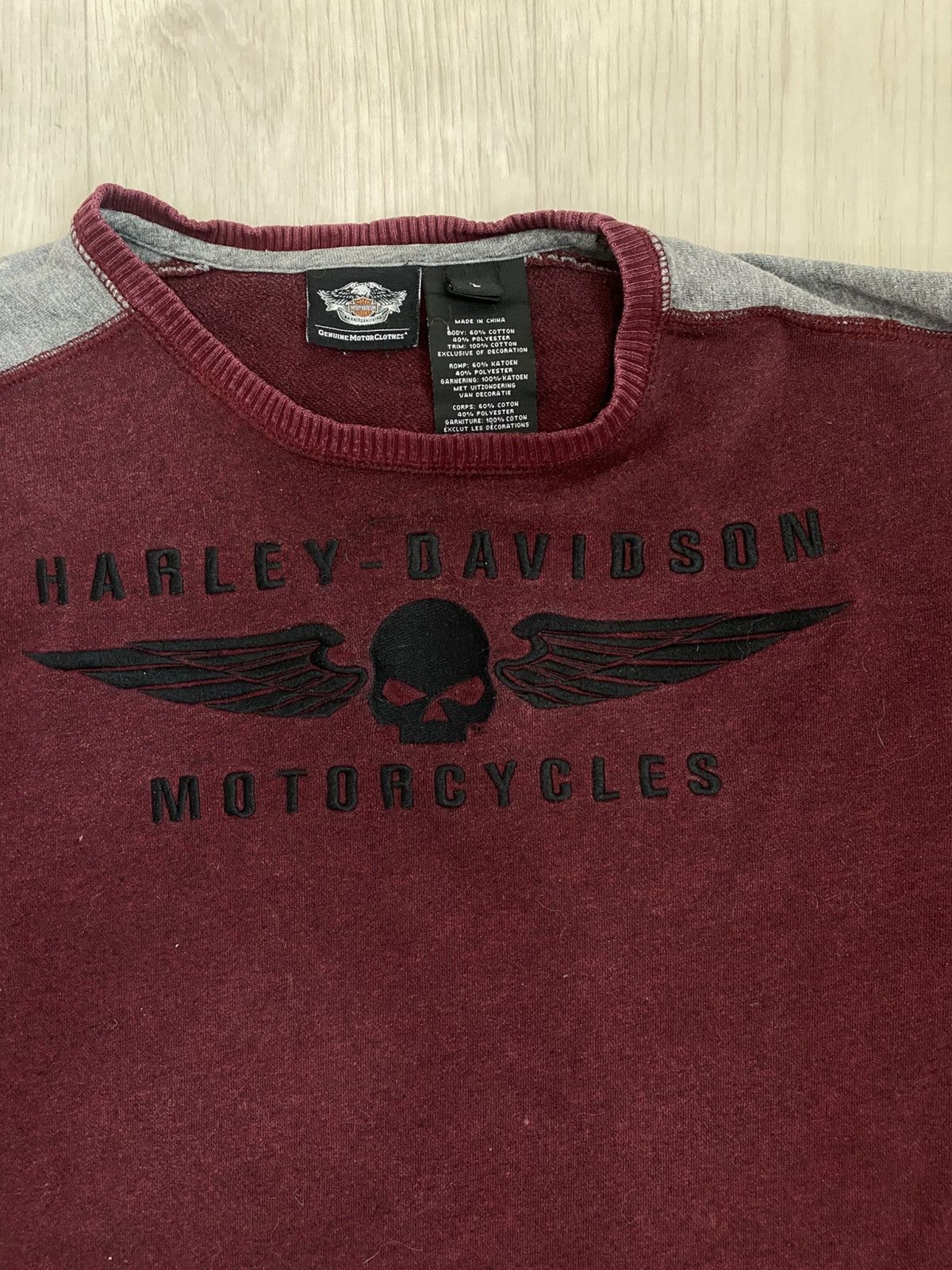 Harley Davidson × Vintage Harley Davidson Motorcycles Skull logo vintage sweatshirt Size US L / EU 52-54 / 3 - 2 Thumbnail
