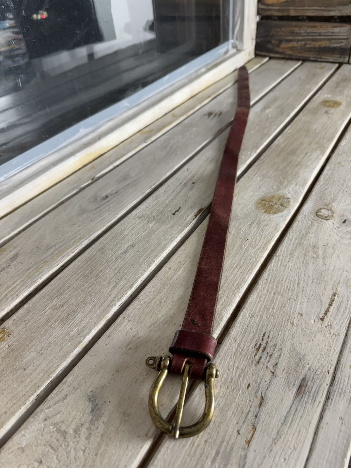 Hysteric Glamour × Leather × Vintage Vintage Leather Belt Y2K Cowboy Western Metal Avant Garde Size ONE SIZE - 3 Thumbnail