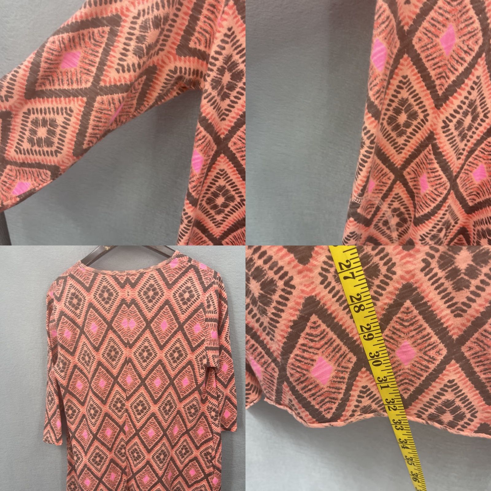 Vintage Fresh Produce Geometric Orange Tunic Womens XL Shirt Size XL / US 12-14 / IT 48-50 - 8 Thumbnail