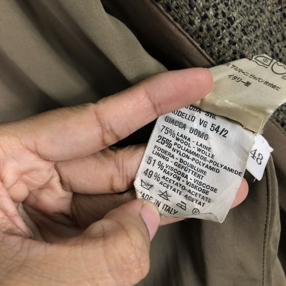Emporio Armani 🔥VINTAGE WOOL HERRINGBONE JACKET EMPORIA ARMANI MADE ITALY Size US M / EU 48-50 / 2 - 22 Thumbnail