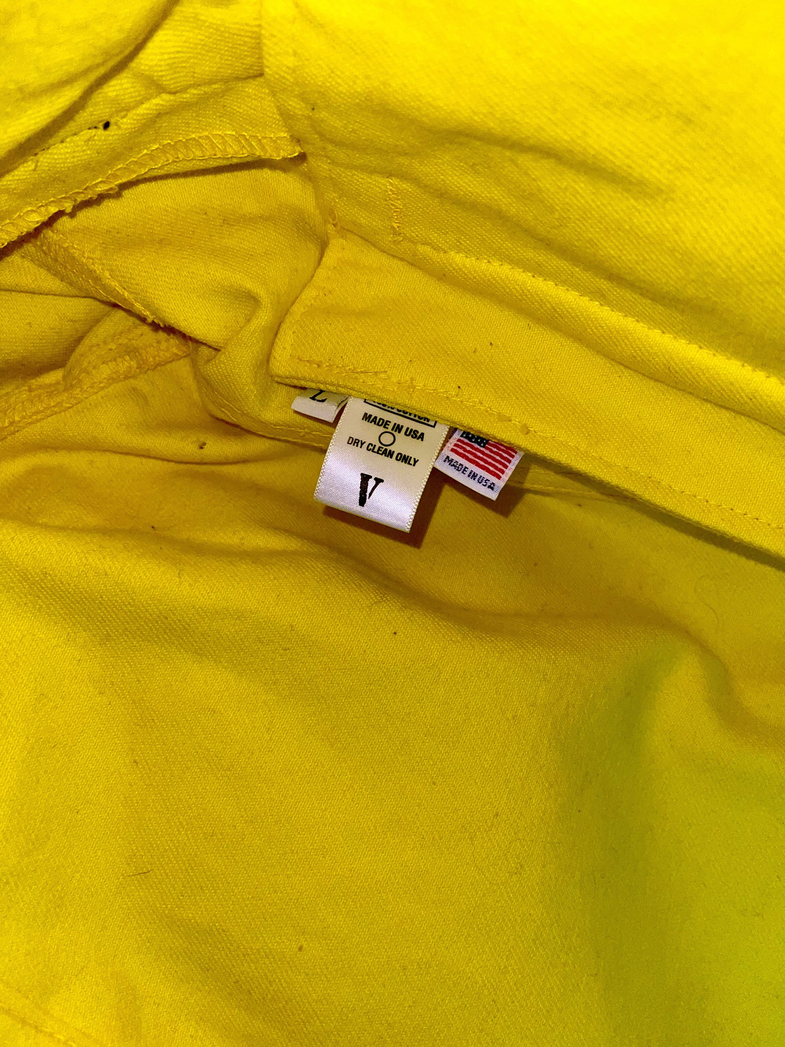 Vlone Yellow VLONE Denim Jacket Size L (BRAND NEW) Size US L / EU 52-54 / 3 - 7 Thumbnail