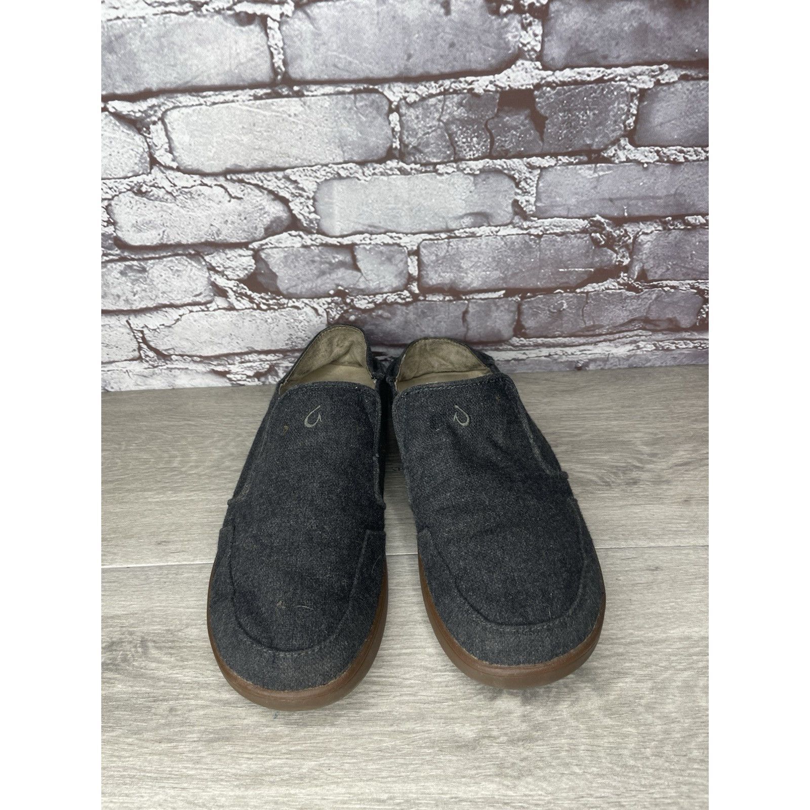 Olukai Olukai Wool Gray Wool Fabric Casual Slip On Casual Sneakers Size US 11 / EU 44 - 13 Thumbnail