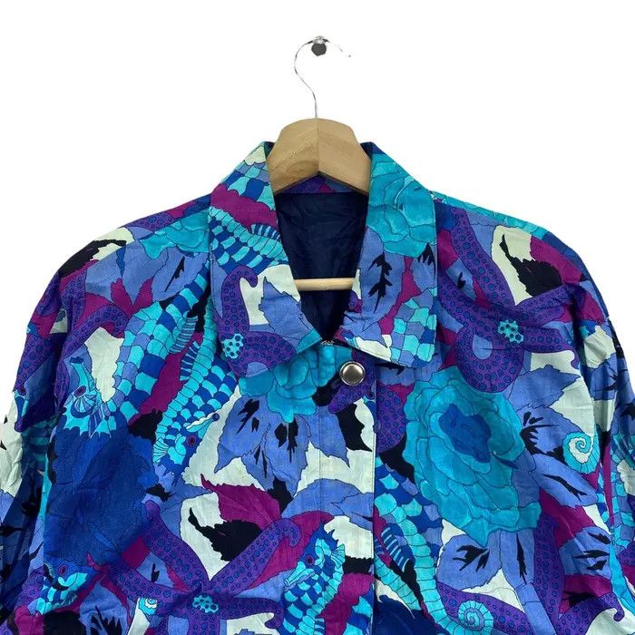 Vintage Vtg 90’ SEAHORSES ART PAINTING Jacket Windbreaker Size M / US 6-8 / IT 42-44 - 3 Thumbnail
