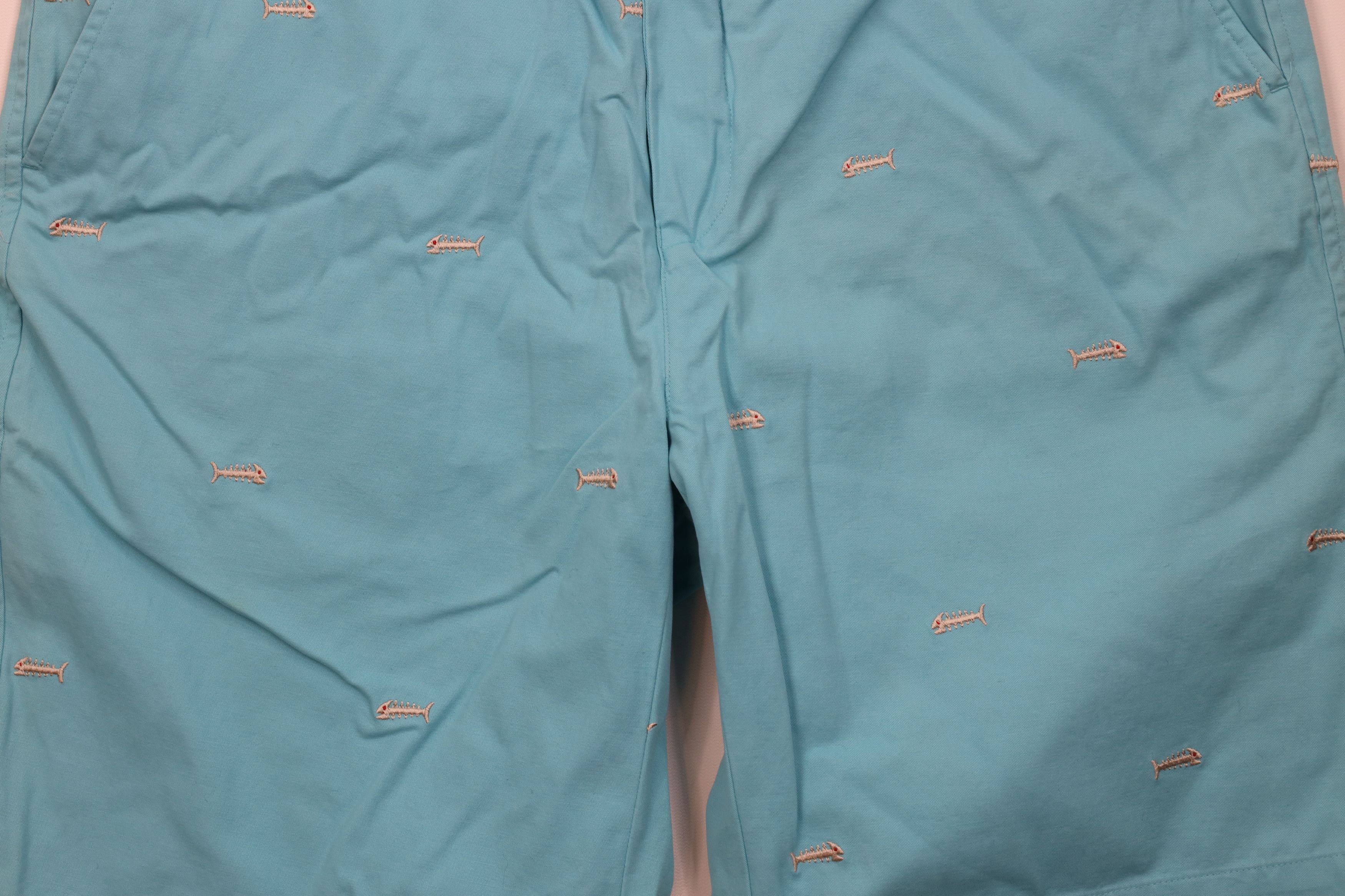 J.McLaughlin J Mclaughlin Fish Bone All Over Print Golf Chino Shorts Blue Size US 36 / EU 52 - 3 Thumbnail