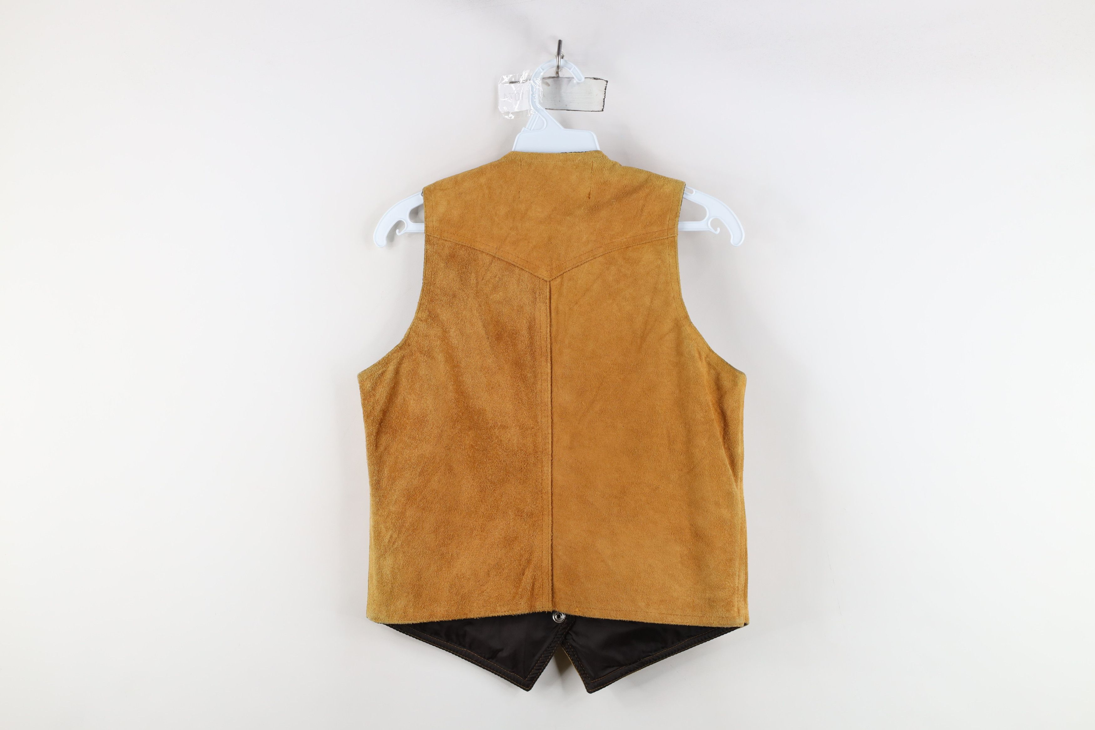 Playboy × Vintage Vintage 70s 80s Playboy Bunny Leather Vest Jacket Brown Size S / US 4 / IT 40 - 11 Thumbnail