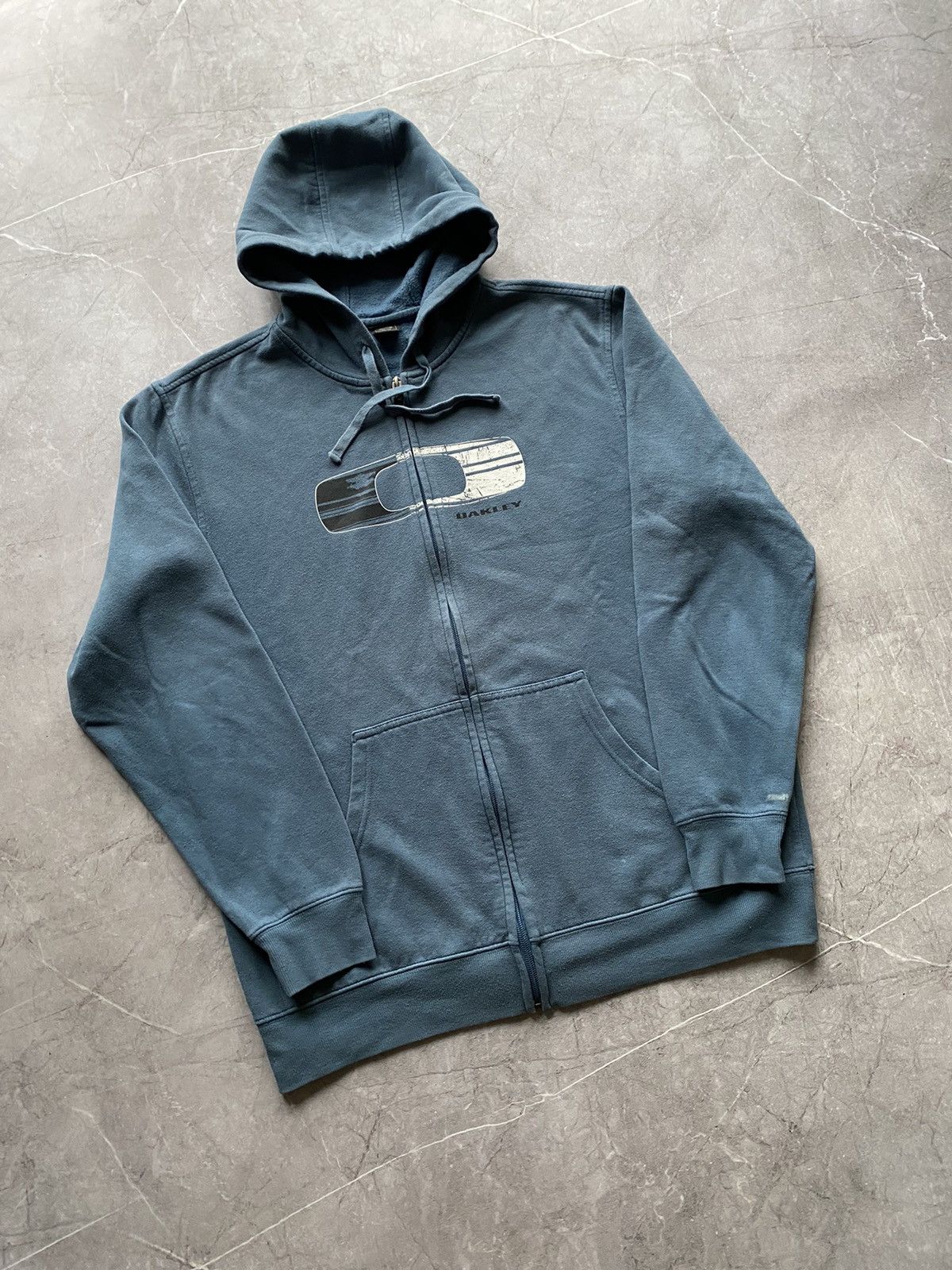 Oakley Vintage Y2K Oakley Big Logo Drawstring Full Zip Hoodie Size US M / EU 48-50 / 2 - 1 Thumbnail