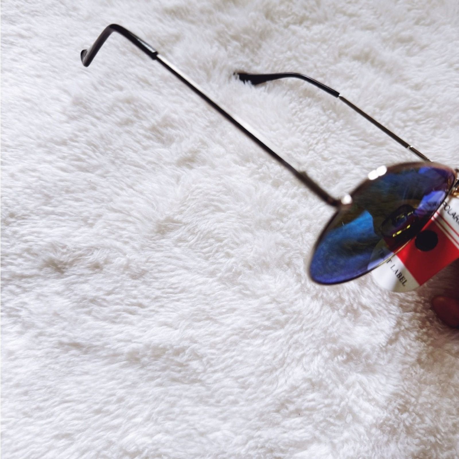 Other Zuri Silver w/ Green & Blue Lense Mirrored Sunglasses Size ONE SIZE - 9 Thumbnail