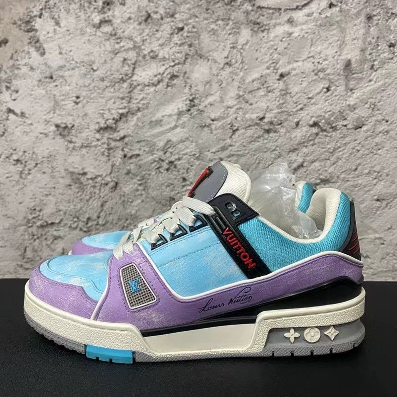 Louis Vuitton Louis Vuitton LV Trainer Sneakers in Macaron Purple-2507 Size US 8 / IT 38 - 2 Thumbnail