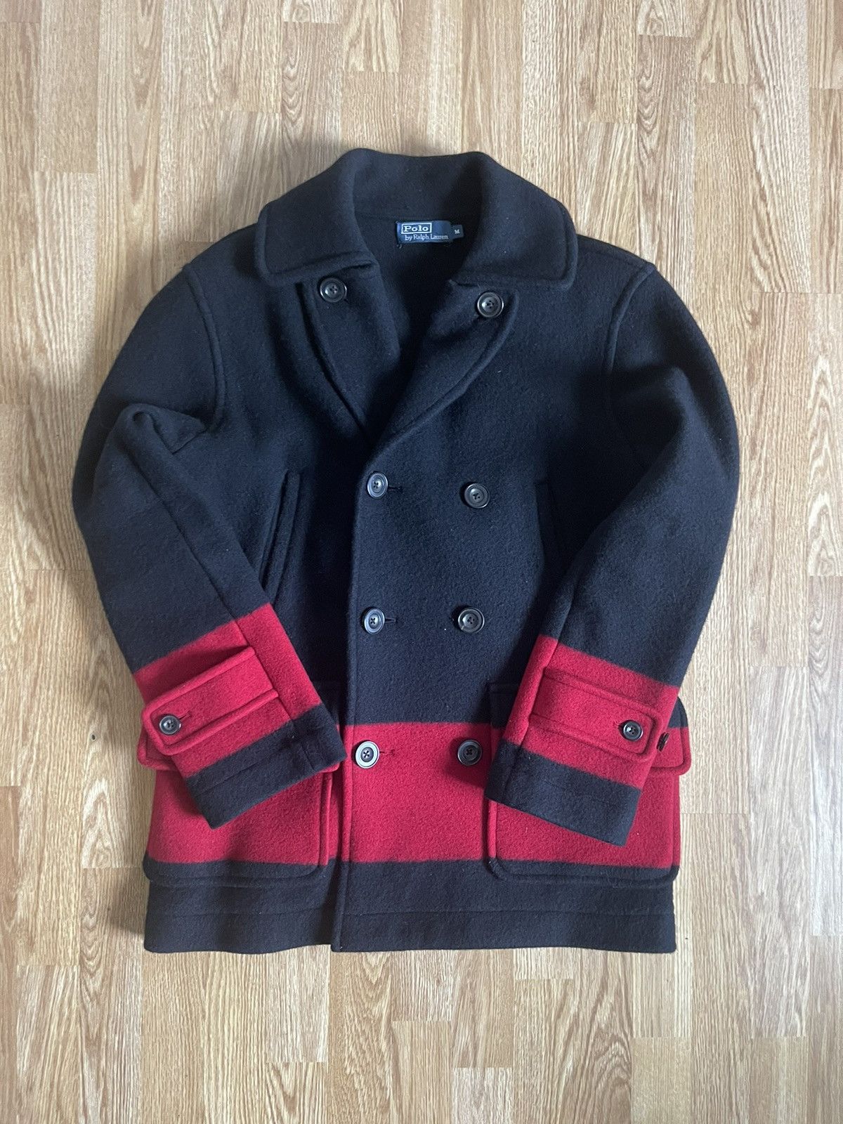 Polo Ralph Lauren 00's Stripe Wool Peacoat