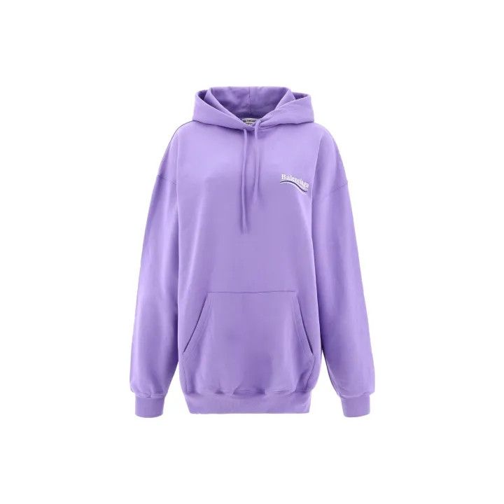 Balenciaga Balenciaga Logo Embroidered Purple Hoodie for Women 0079 Size M / US 6-8 / IT 42-44 - 1 Thumbnail
