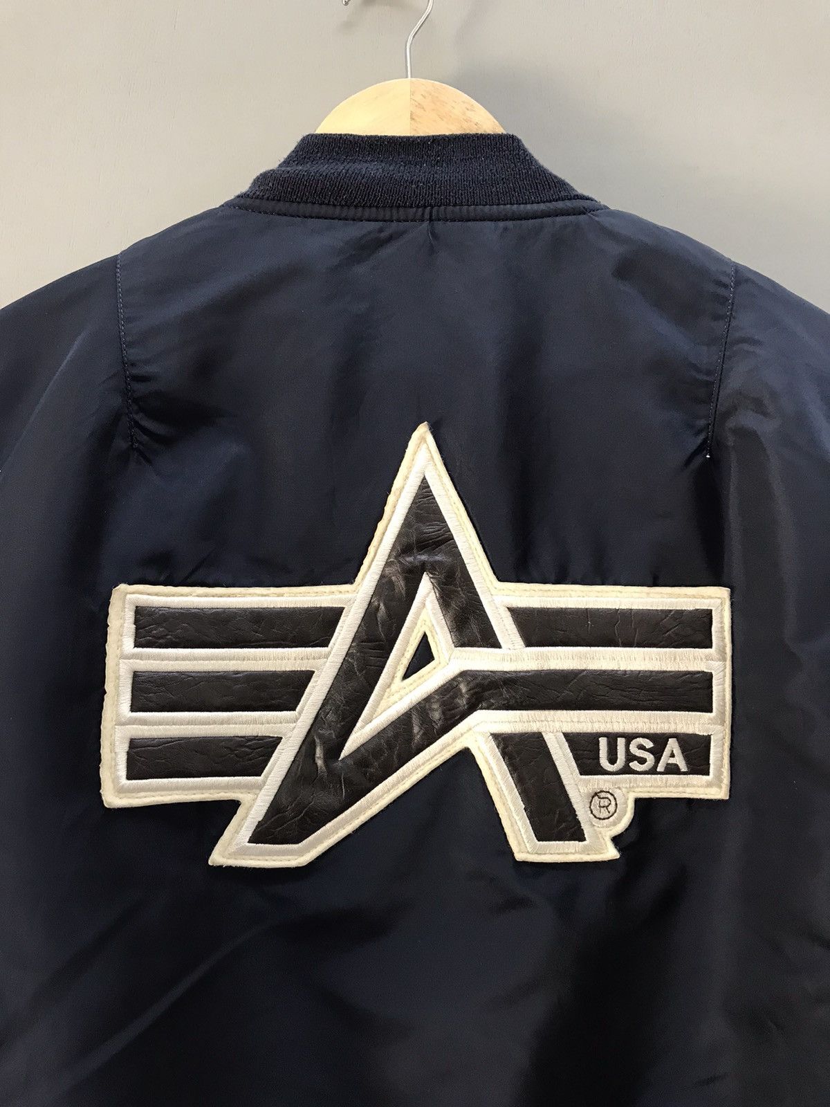 Alpha Industries Vintage Alpha Industries Leather Bomber MA-1 Jacket Size US M / EU 48-50 / 2 - 2 Thumbnail