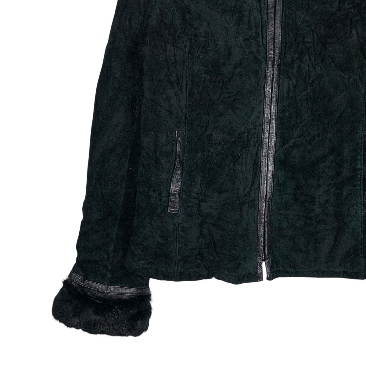 Japanese Brand MOSAIQUE Rabbit Fur Pigskin Jacket #1510-C68 Size M / US 6-8 / IT 42-44 - 3 Thumbnail
