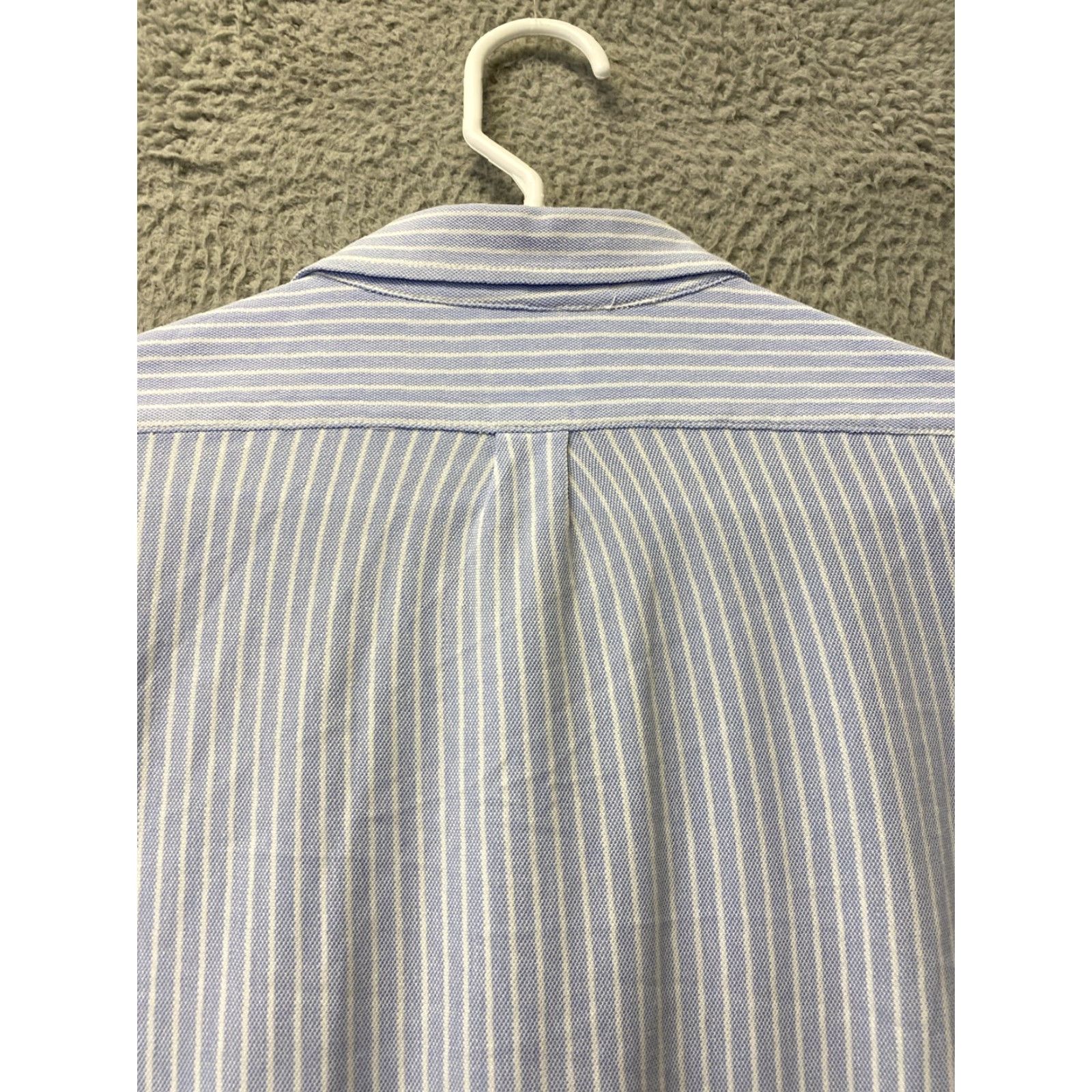 Zara ZARA Button-Down Shirt Men XL Blue Striped Cotton Flannel Slim Fit Long Sleeve - Regular Size, Classic Theme, Business Casual, 61-23 Size US XL / EU 56 / 4 - 8 Thumbnail