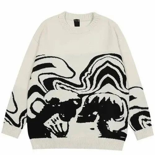 VIBE Wave Graphic Knit Sweater Size US L / EU 52-54 / 3 - 5 Thumbnail