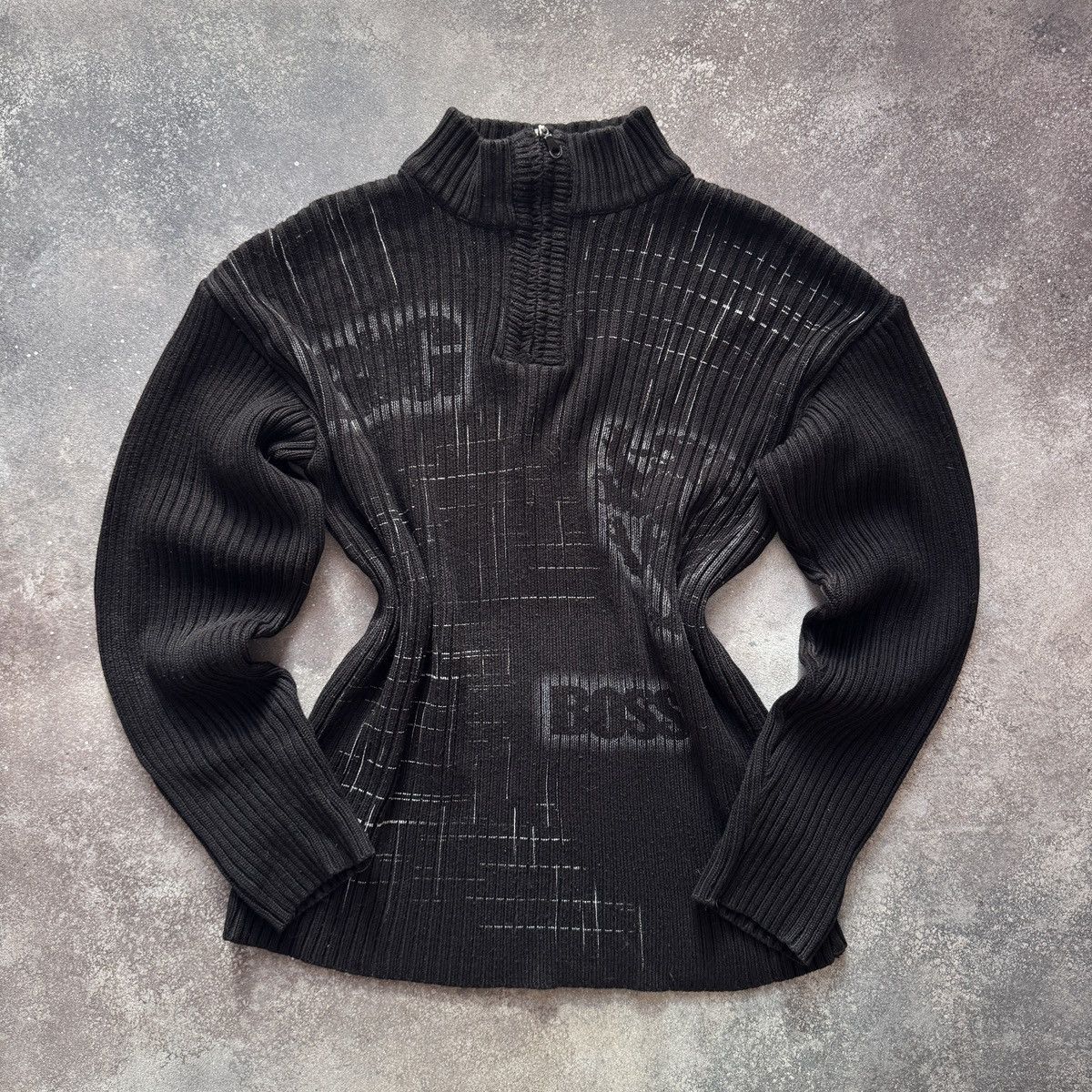 If Six Was Nine Japanese Style Y2K Avant Garde Ribbed Knit Sweater Size US XL / EU 56 / 4 - 2 Thumbnail