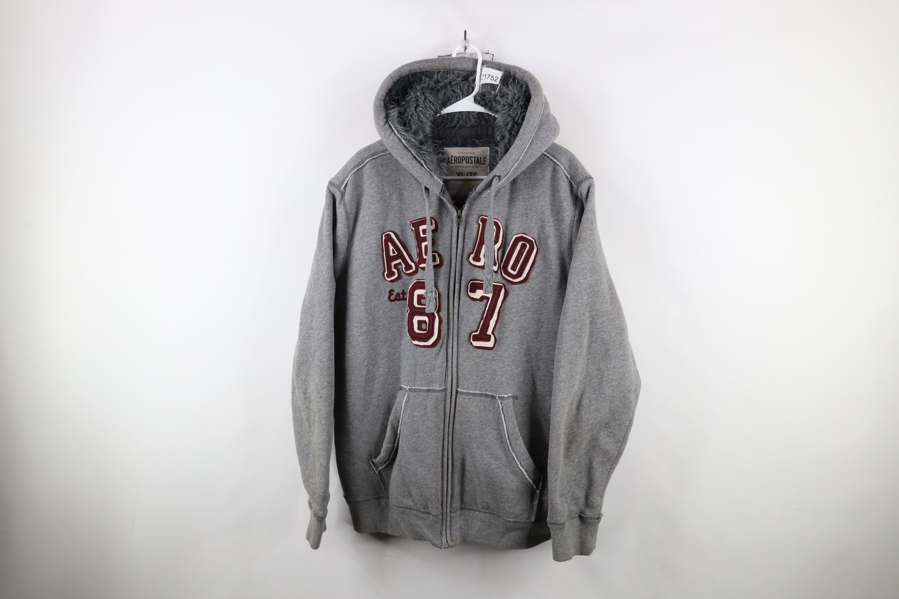Aeropostale × Vintage Vintage Y2K Aeropostale Lined Full Zip Hoodie Sweatshirt Size US XL / EU 56 / 4 - 1 Thumbnail