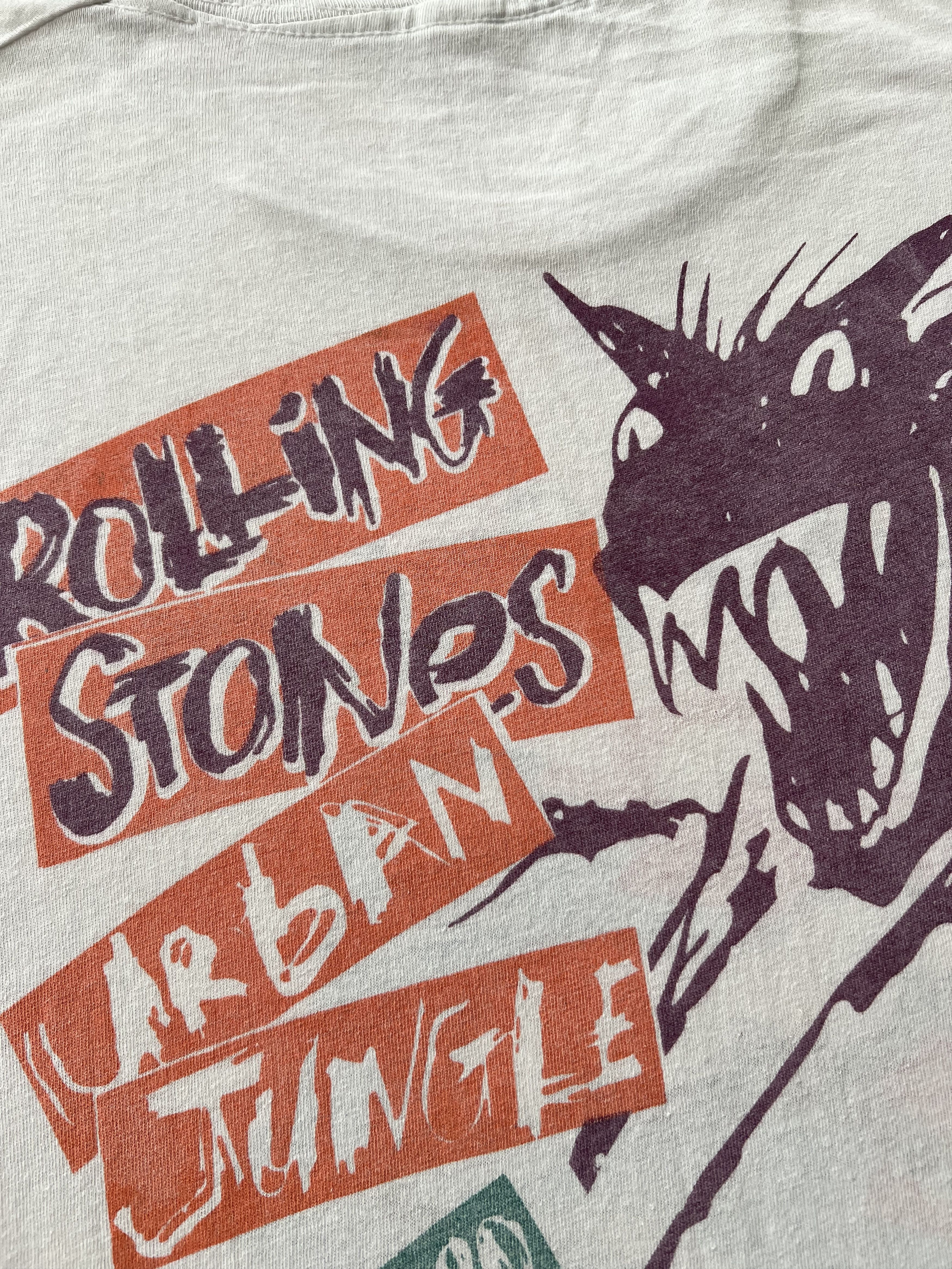 Band Tees Vintage 1990 The Rolling Stones Urban Jungle White T-shirt Size US M / EU 48-50 / 2 - 17 Thumbnail
