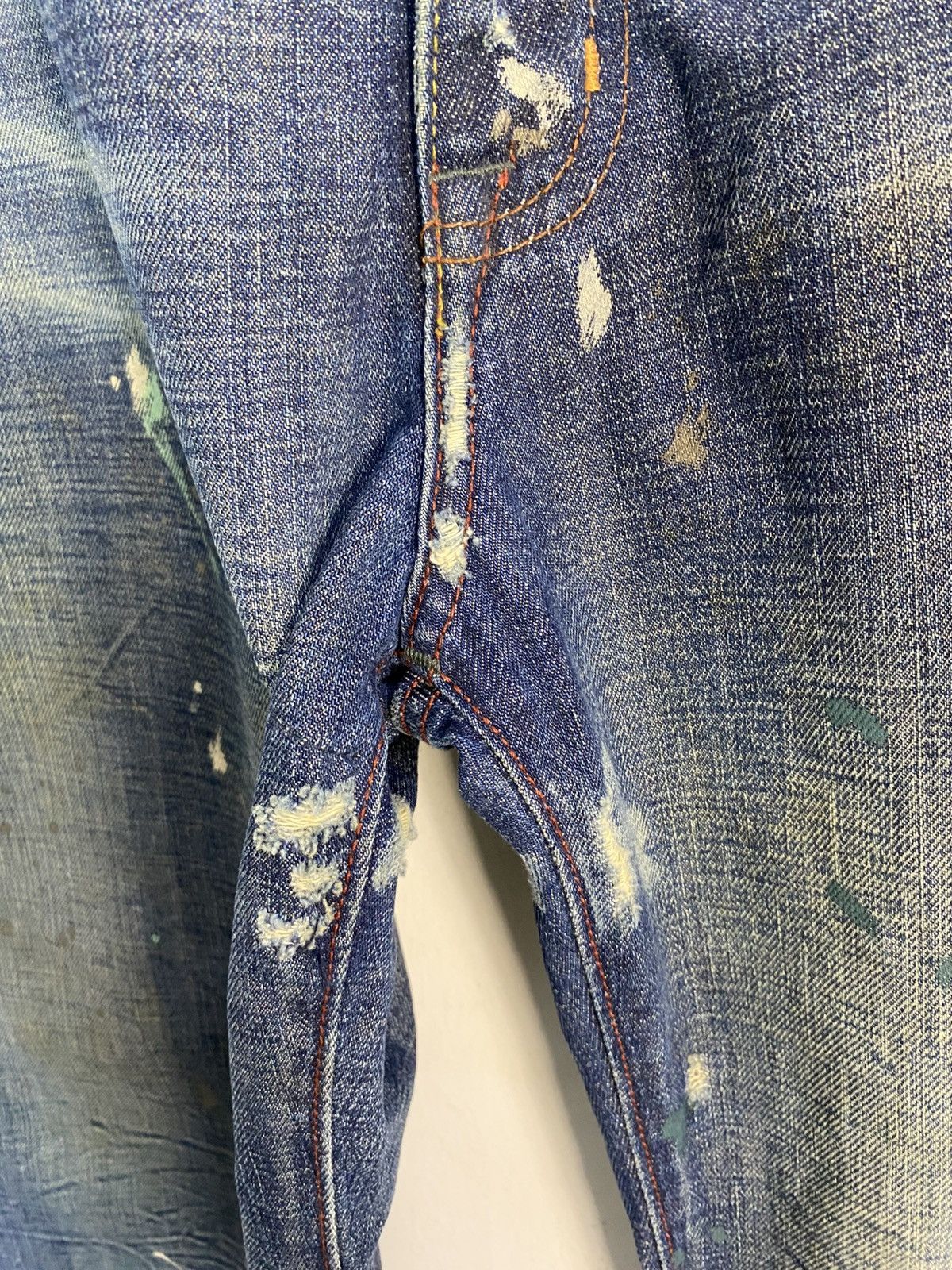 Ralph Lauren Ralph Lauren Distressed Denim Jeans Paint Splatter Size 39 Size US 39 - 14 Thumbnail