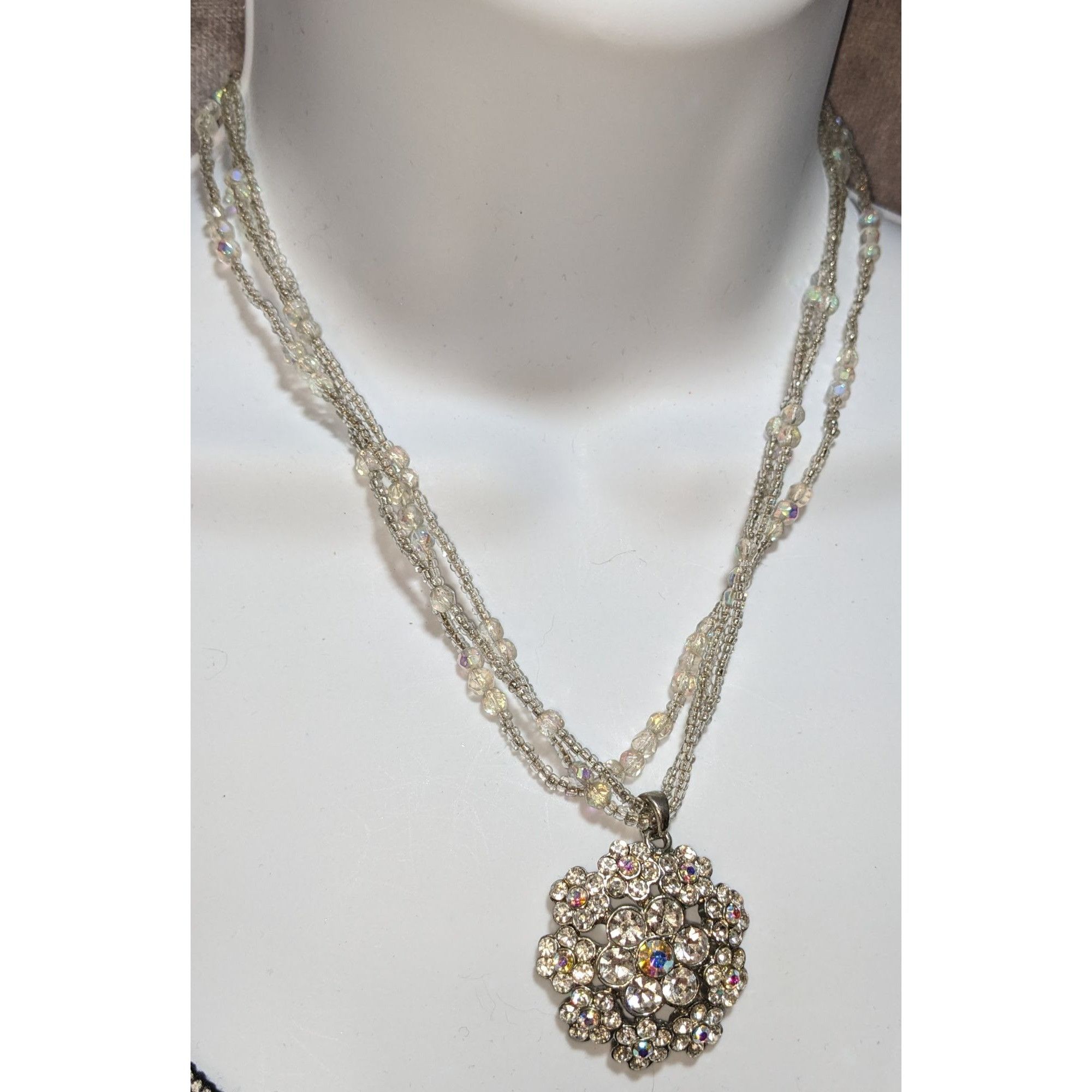 Other Vintage Fairycore Glam Crystal Beaded Necklace With Rhinesto Size ONE SIZE - 6 Thumbnail
