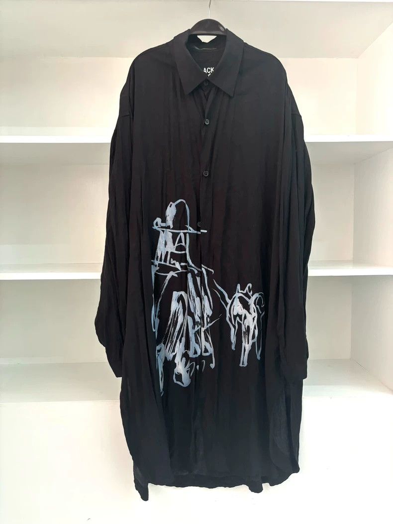 Yohji Yamamoto Yohji Yamamoto Silk dog-walking print shirt Size US M / EU 48-50 / 2 - 1 Thumbnail