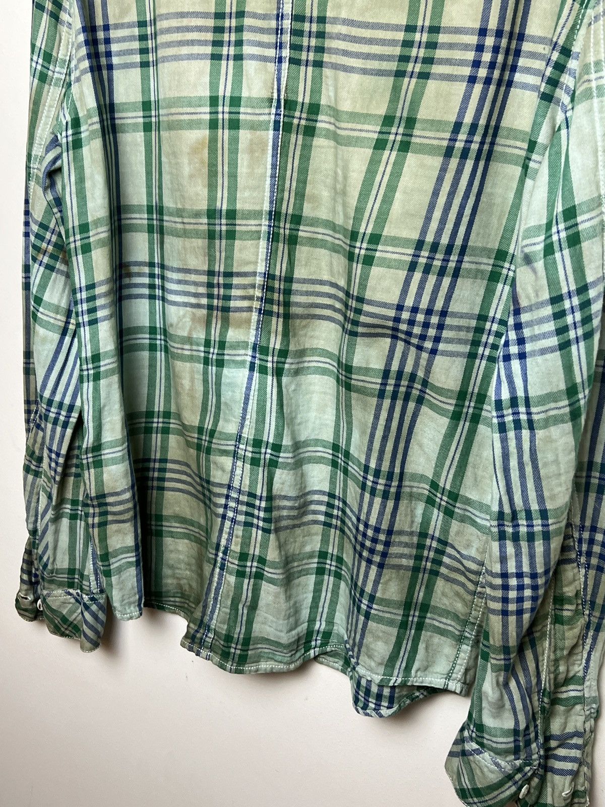 Acne Studios acne vintage travis plaid flannel shirt bleached tie dye y2k Size US M / EU 48-50 / 2 - 9 Thumbnail
