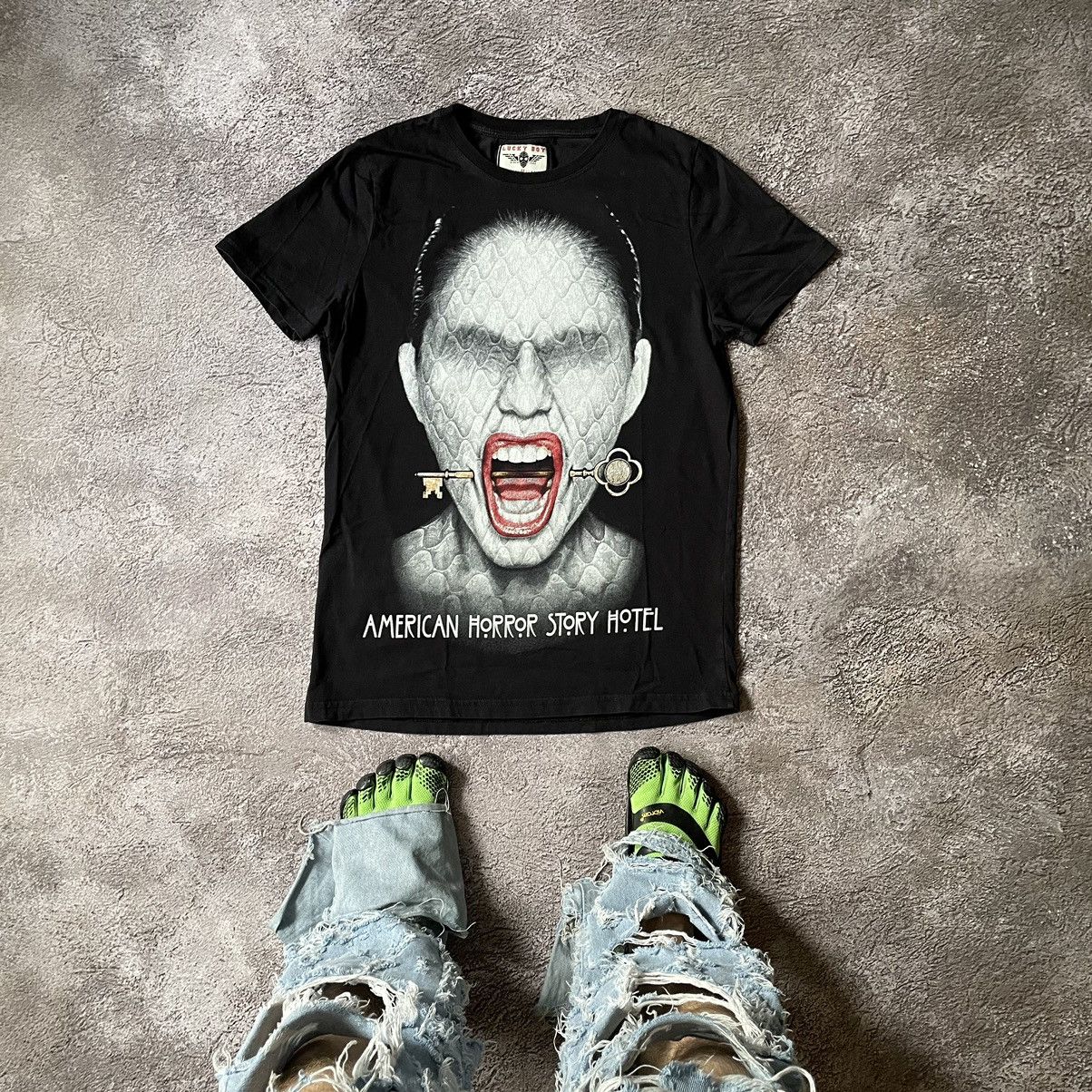 Band Tees Vintage Y2K ANERICAN HORROR FACE CREEPY ABSTRACT M Size US M / EU 48-50 / 2 - 1 Thumbnail