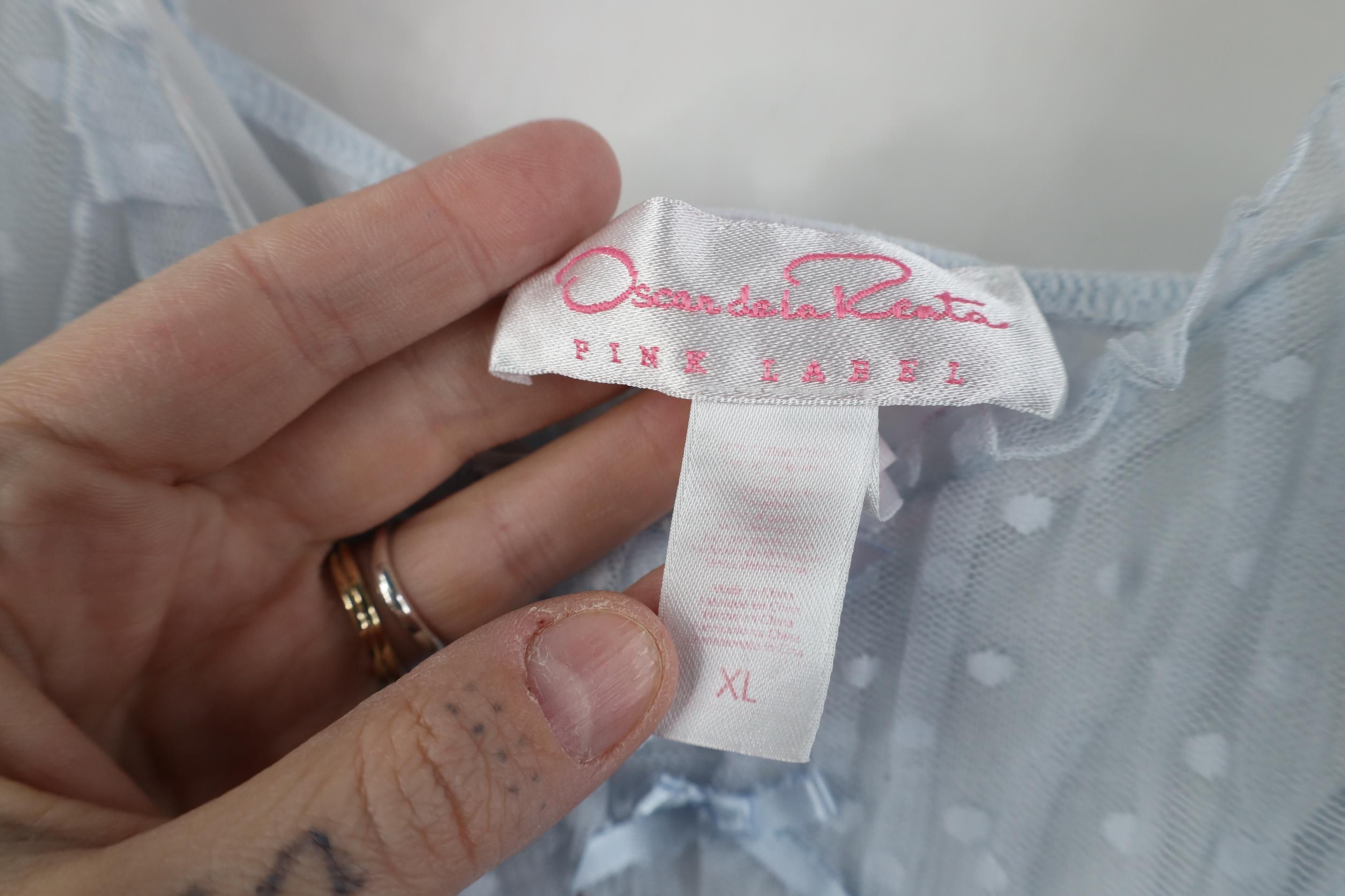 Oscar De La Renta Vintage Y2K Oscar de la Renta Lace Ruffled Night Gown Size XL / US 12-14 / IT 48-50 - 7 Thumbnail