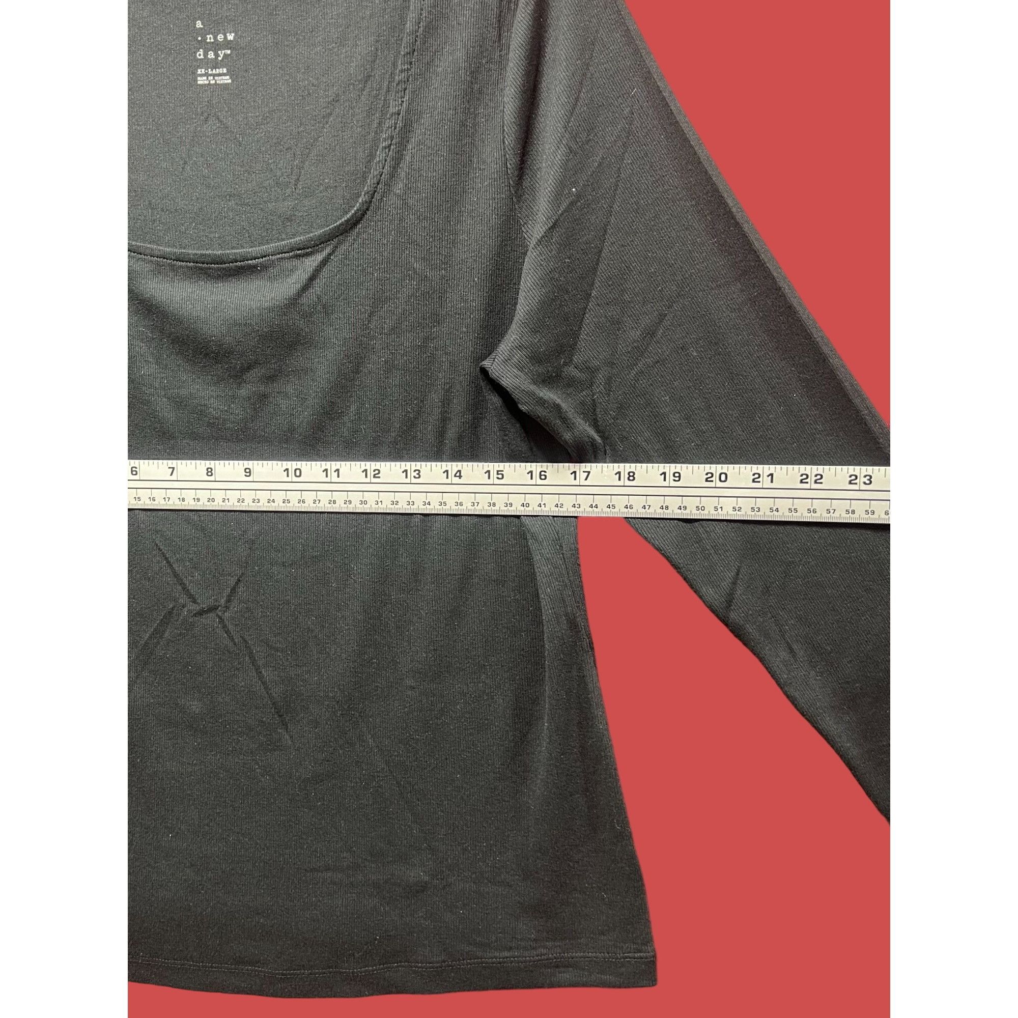 Other A New Day - Women's Long Sleeve Slim Fit T-Shirt - Black - X Size XXL / US 16-18 / IT 52-54 - 5 Thumbnail
