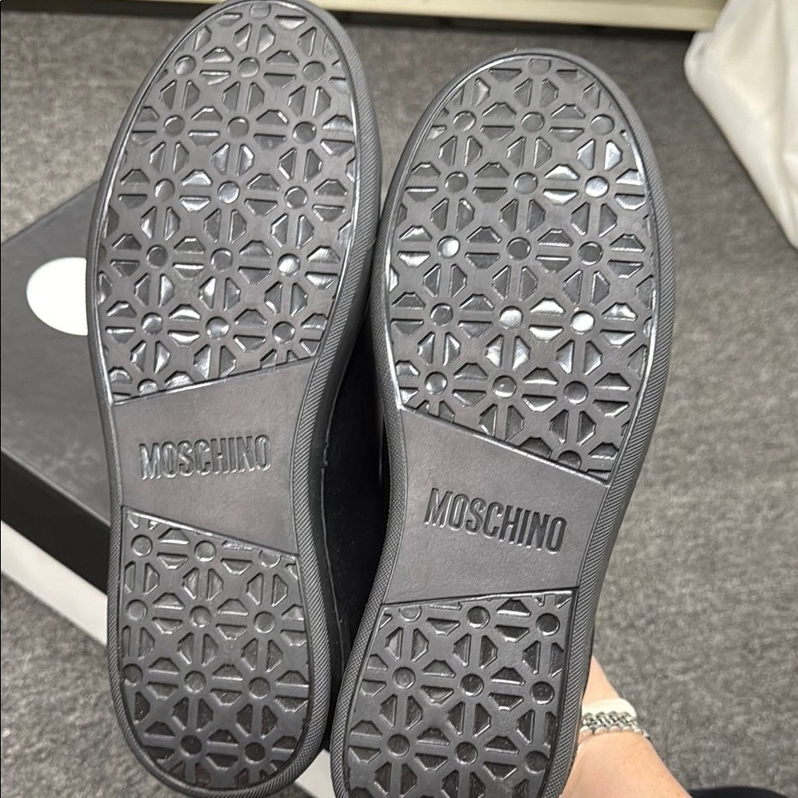 Moschino NWT Moschino Men's Black and Gold Sneakers Size 7 EU 40 Size US 7 / EU 40 - 7 Thumbnail