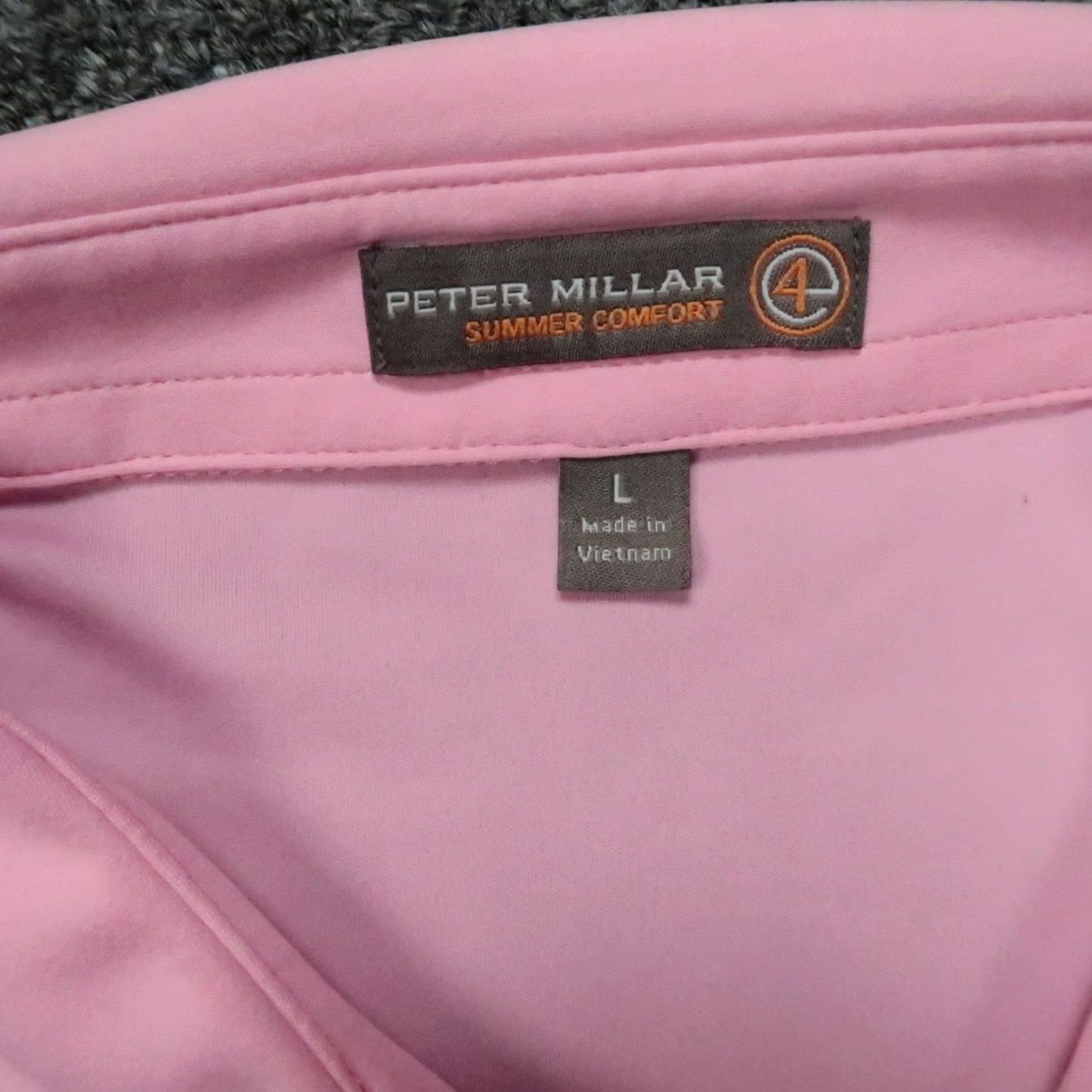 Peter Millar VINTAGE? Peter Millar Polo Shirt Mens L Pink Sea Island Short Sleeve Summer Comfort Size US L / EU 52-54 / 3 - 3 Thumbnail