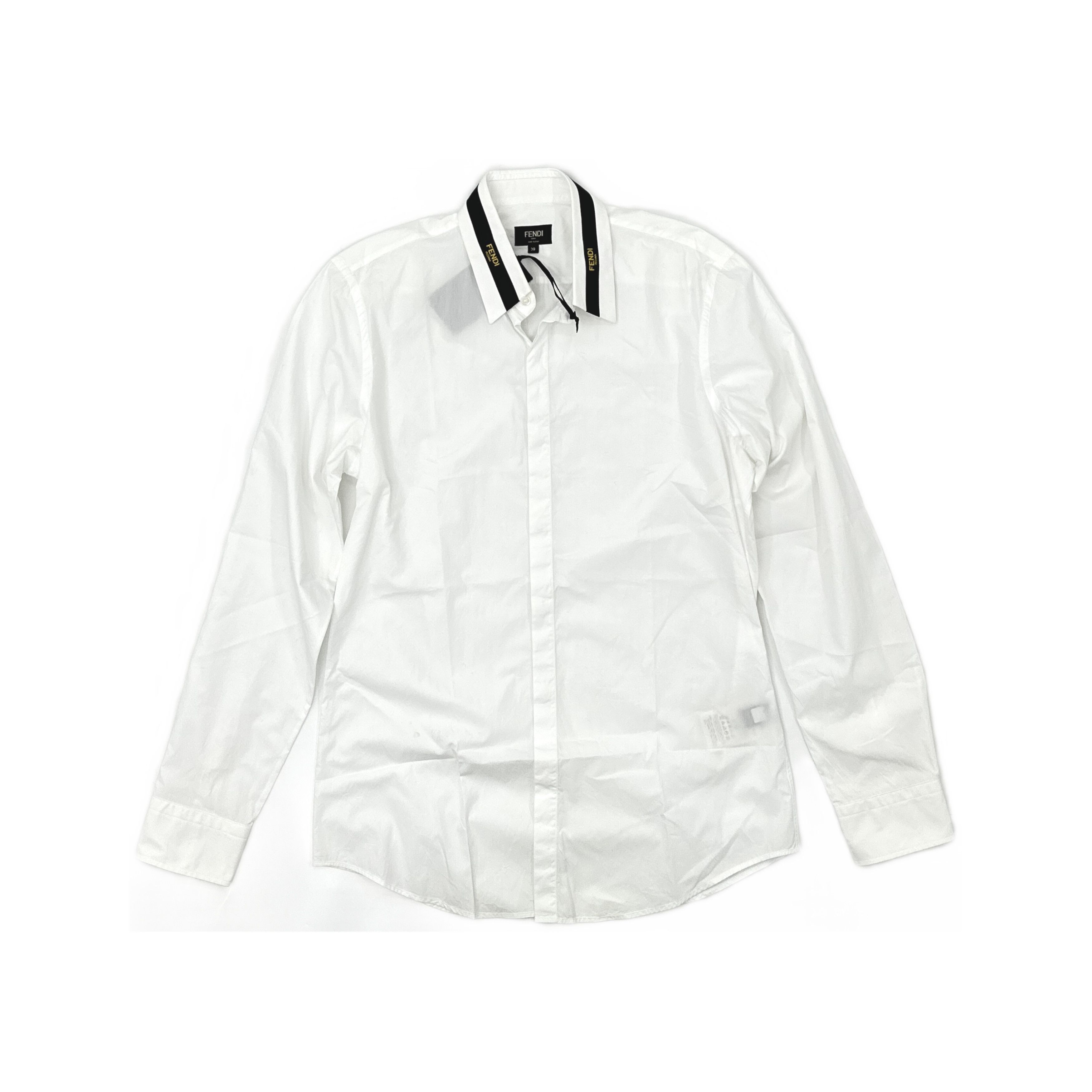 Fendi Fendi Logo Collar Button Up Shirt Size M Size US M / EU 48-50 / 2 - 1 Thumbnail