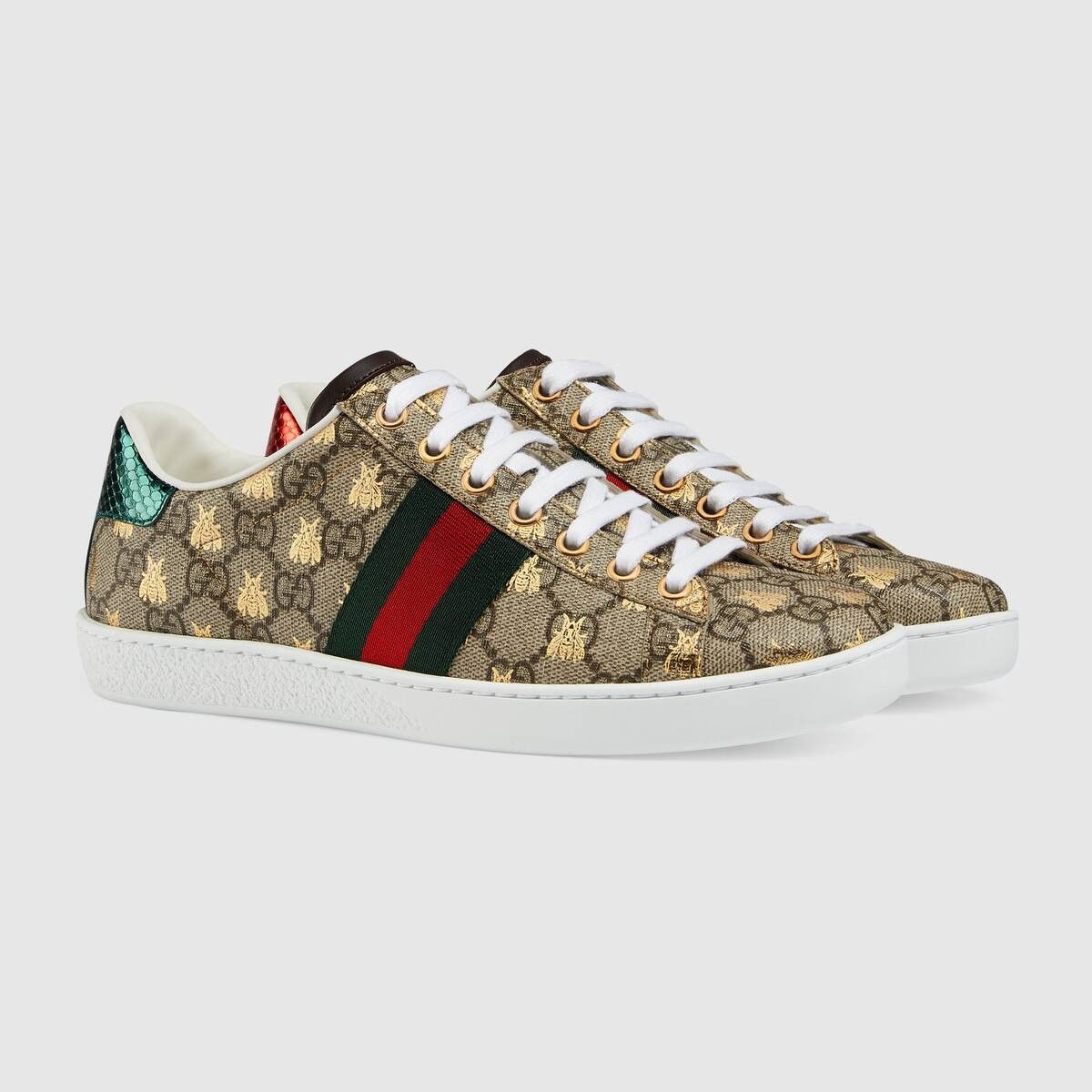 Gucci o1s1wg110425 Women's Gucci Ace Sneakers With Bees Multicolor Size US 11 / IT 41 - 2 Thumbnail