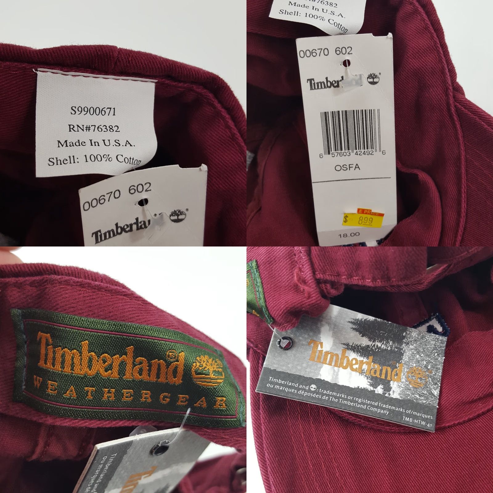 Timberland VINTAGE Timberland Baseball Cap Hat Adjustable Red Solid 2000s Y2K Outdoors Retro Mens Size ONE SIZE - 8 Thumbnail