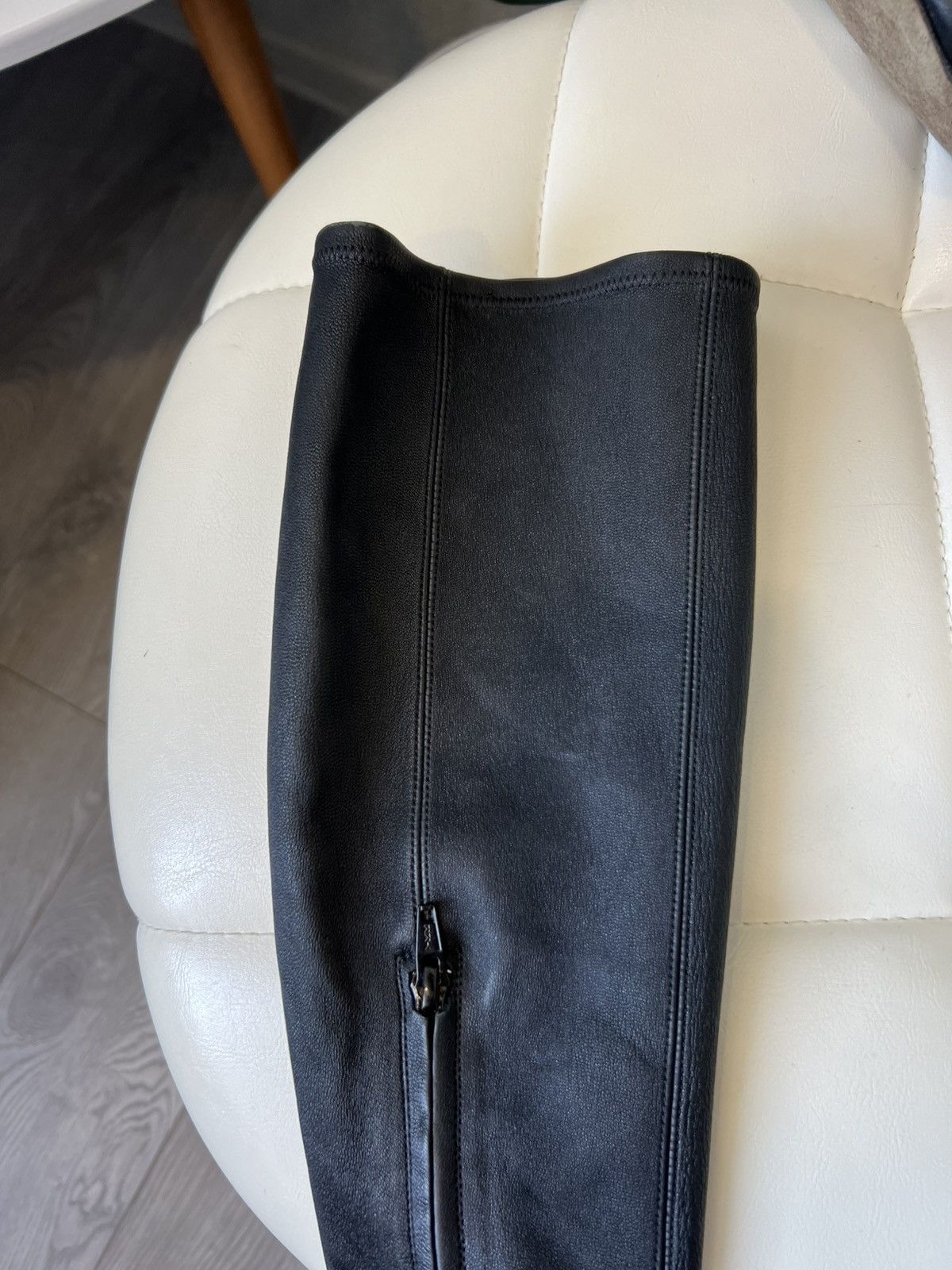 Helmut Lang Helmut Lang Black Leather Knee-High Boots Block Heel Size 39 Size US 9 / IT 39 - 7 Thumbnail