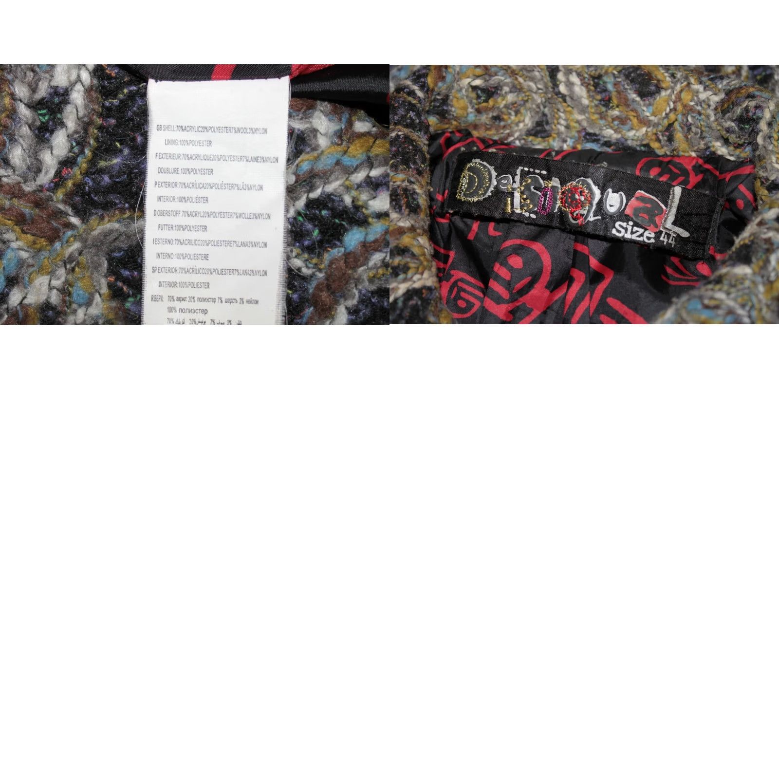 Desigual Desigual womens jacket coat Size 44 Multicoloured Size M / US 6-8 / IT 42-44 - 8 Thumbnail