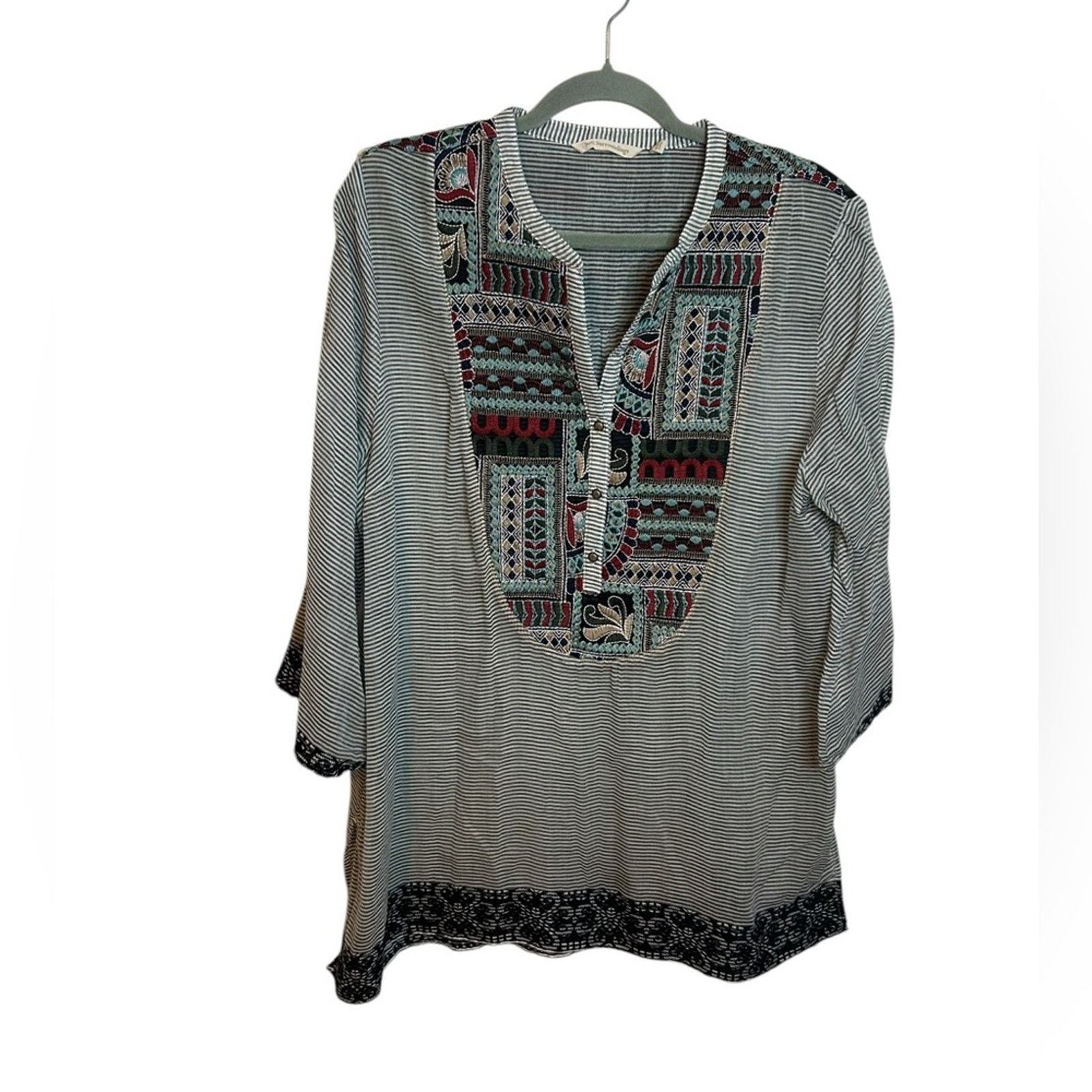 Other Soft Surrounding Embroidered Havana Tunic Top Size XL / US 12-14 / IT 48-50 - 1 Thumbnail