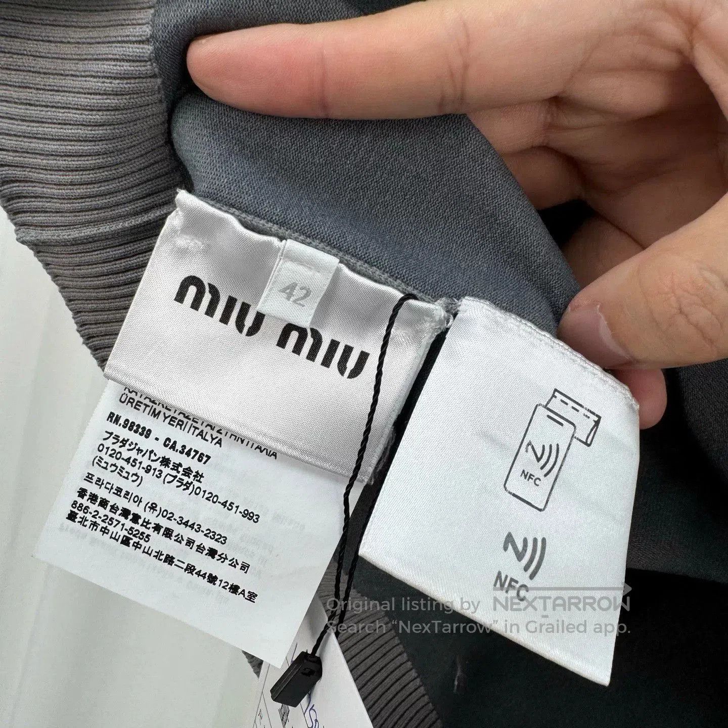 Miu Miu miu miu embroidered knit short sleeve top. Size L / US 10 / IT 46 - 6 Thumbnail
