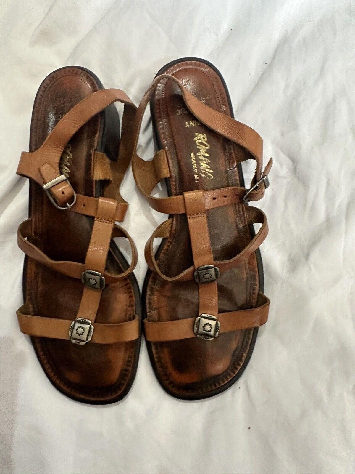 Designer Women's Romano Sandals Size 9 1/2 Size US 9.5 / IT 39.5 - 4 Thumbnail